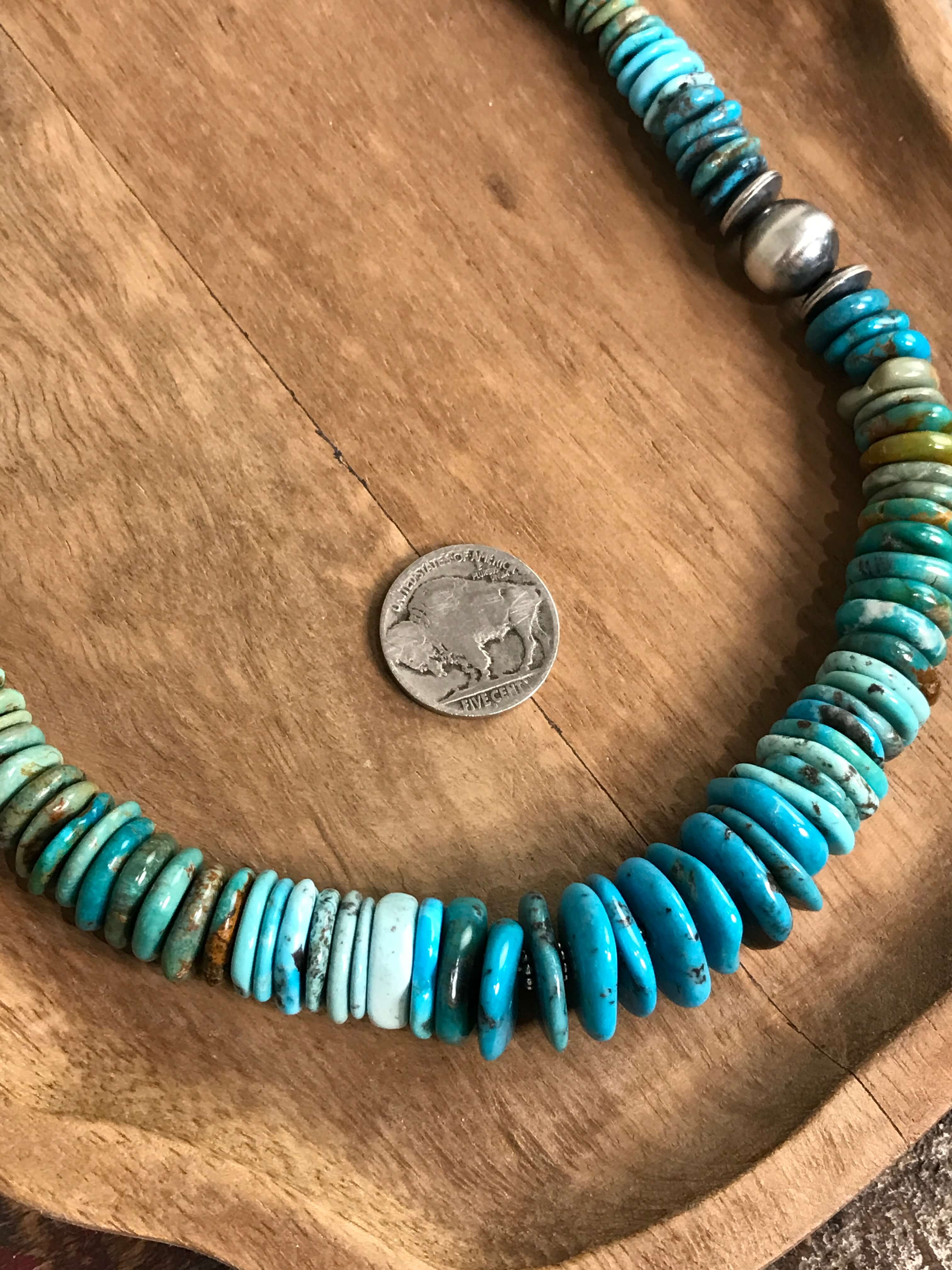 The Sury Stacked Necklace, 1-Necklaces-Calli Co., Turquoise and Silver Jewelry, Native American Handmade, Zuni Tribe, Navajo Tribe, Brock Texas