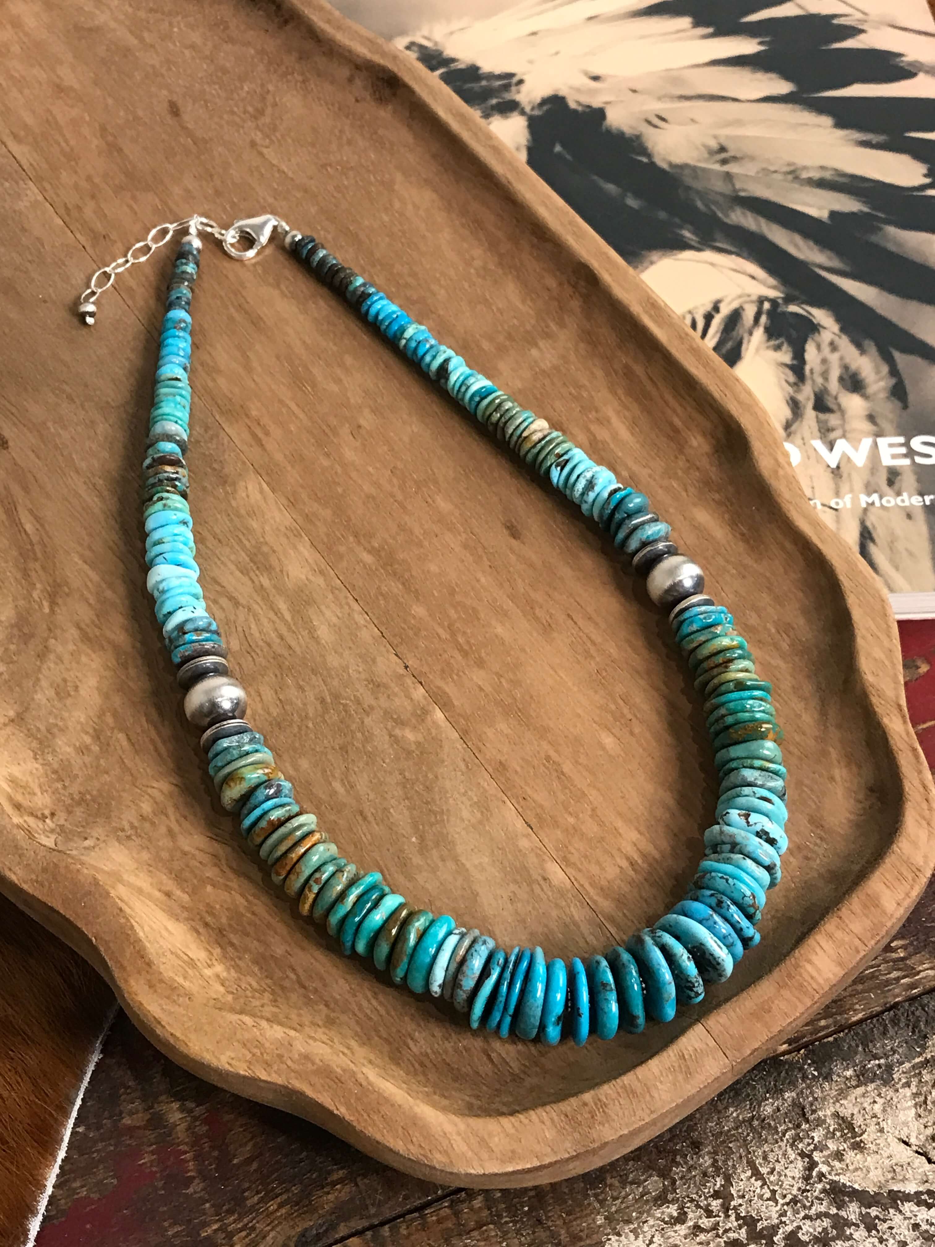 The Sury Stacked Necklace, 2-Necklaces-Calli Co., Turquoise and Silver Jewelry, Native American Handmade, Zuni Tribe, Navajo Tribe, Brock Texas