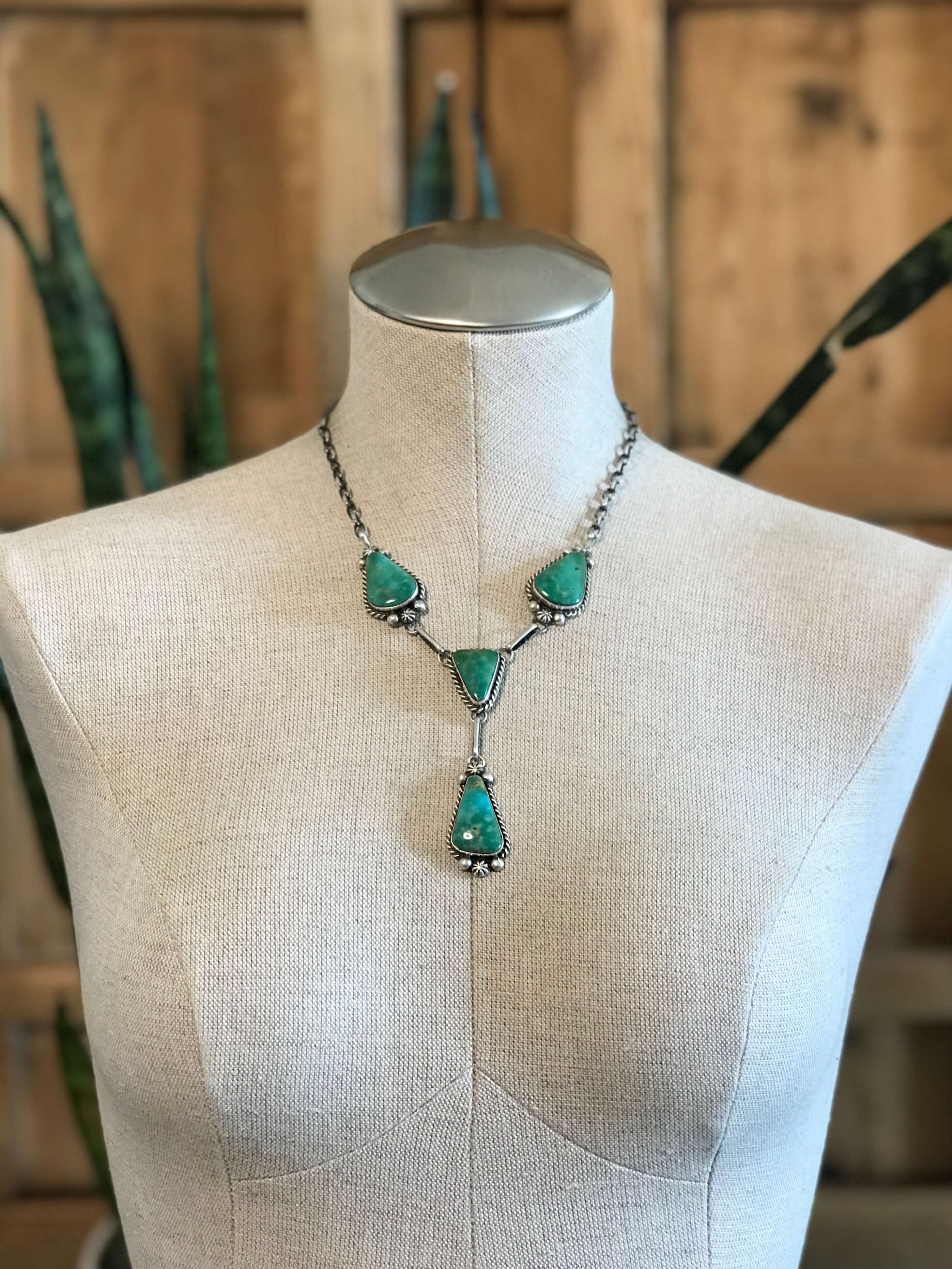 The Copeland Lariat Necklace Set, 27-Necklaces-Calli Co., Turquoise and Silver Jewelry, Native American Handmade, Zuni Tribe, Navajo Tribe, Brock Texas