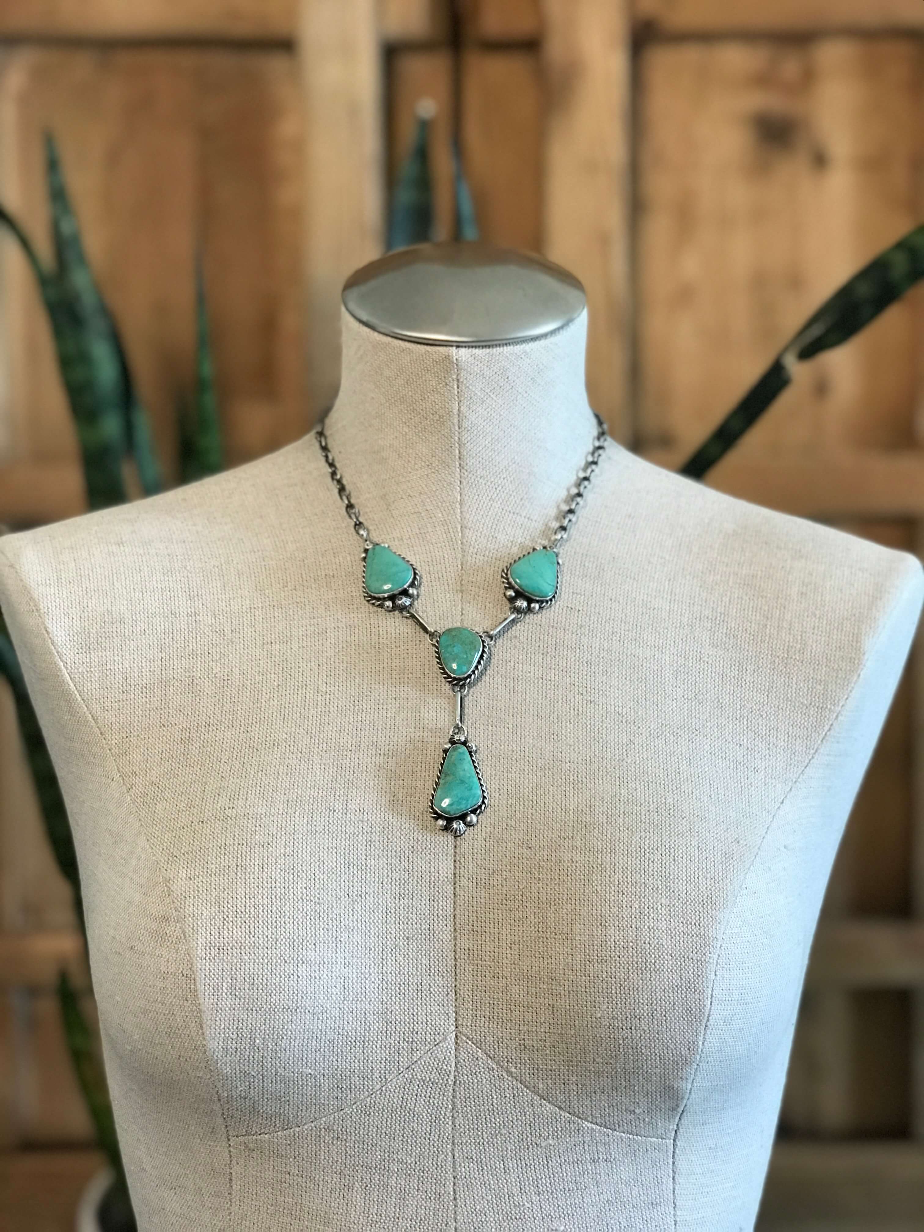 The Copeland Lariat Necklace Set, 29-Necklaces-Calli Co., Turquoise and Silver Jewelry, Native American Handmade, Zuni Tribe, Navajo Tribe, Brock Texas