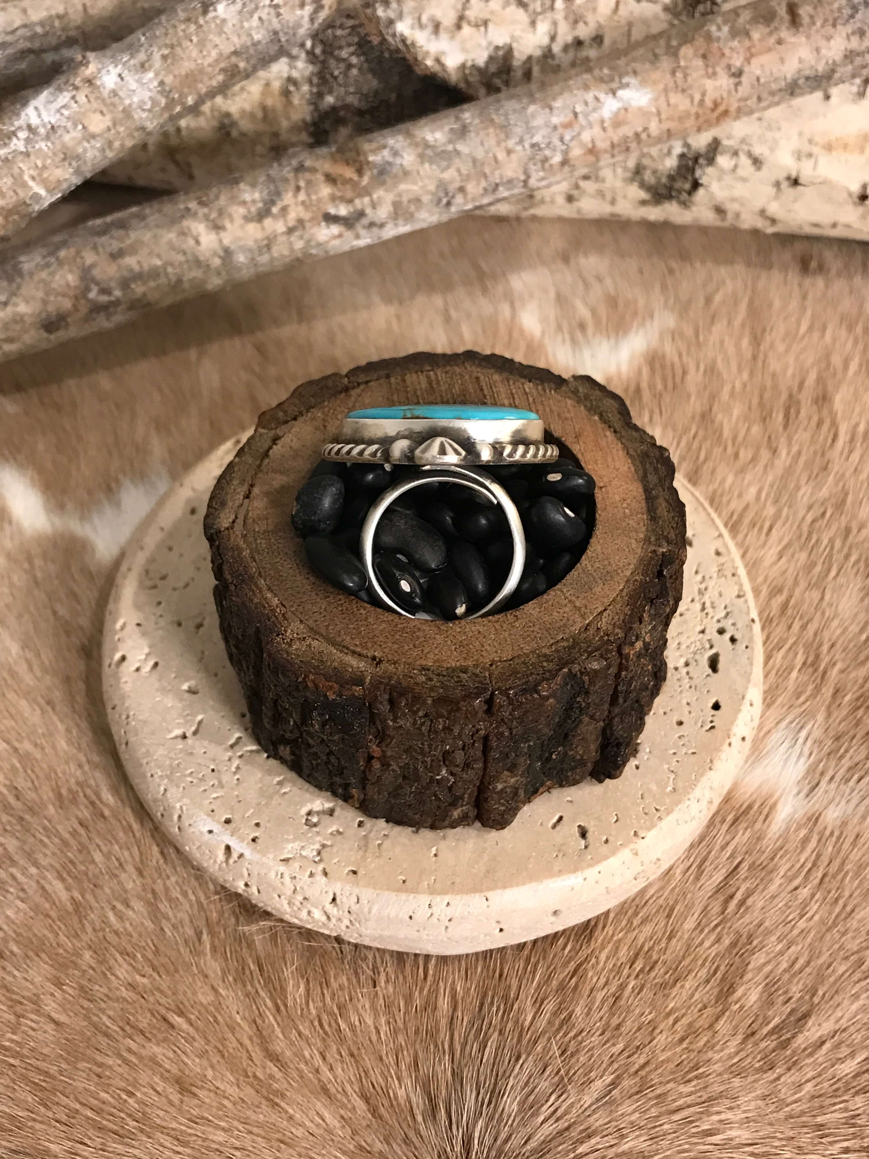The Casa Loma Adjustable Ring, 3-Rings-Calli Co., Turquoise and Silver Jewelry, Native American Handmade, Zuni Tribe, Navajo Tribe, Brock Texas