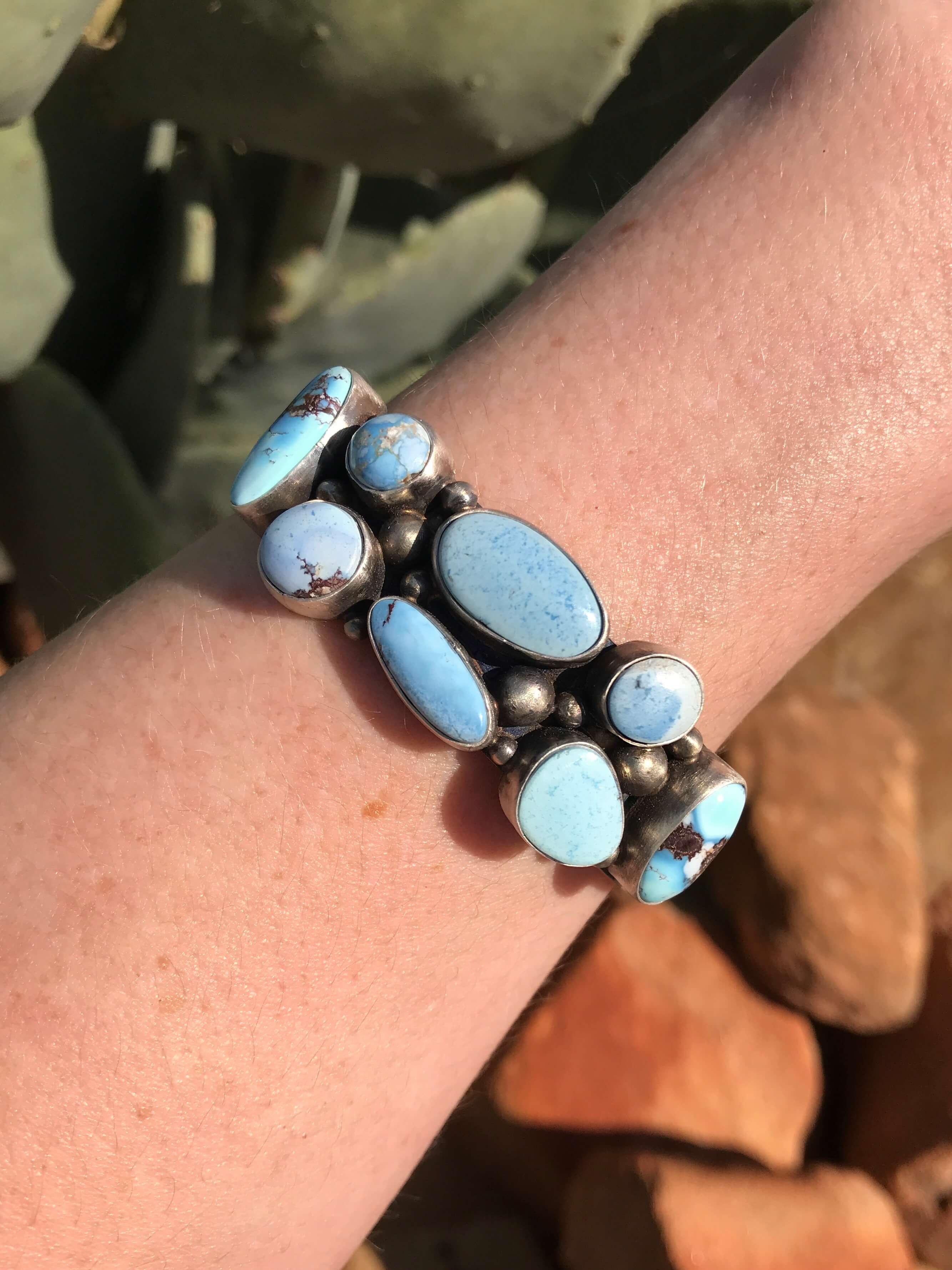 The Dallas Cuff-Bracelets & Cuffs-Calli Co., Turquoise and Silver Jewelry, Native American Handmade, Zuni Tribe, Navajo Tribe, Brock Texas