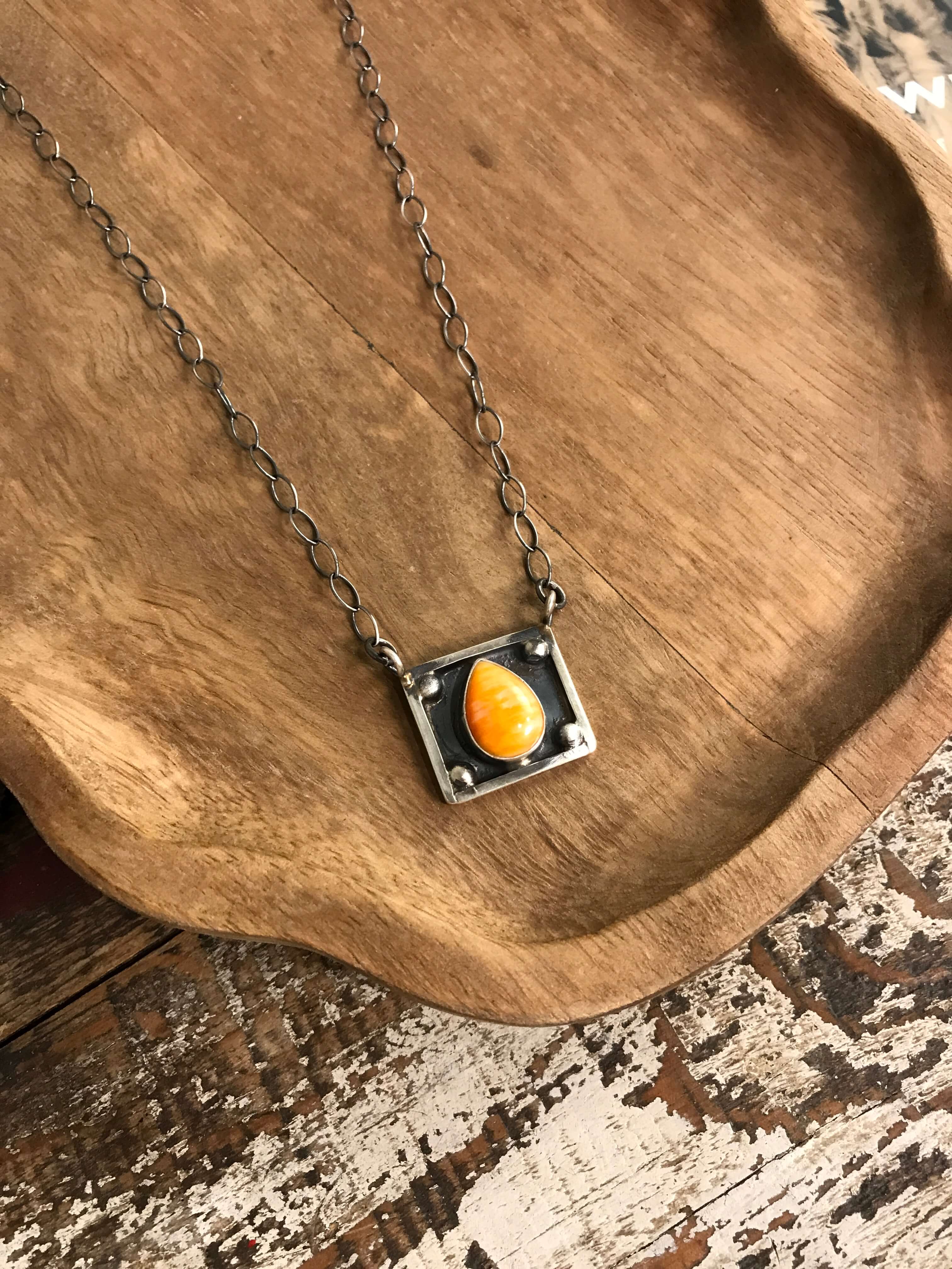 The Hollis Necklace, 1-Necklaces-Calli Co., Turquoise and Silver Jewelry, Native American Handmade, Zuni Tribe, Navajo Tribe, Brock Texas