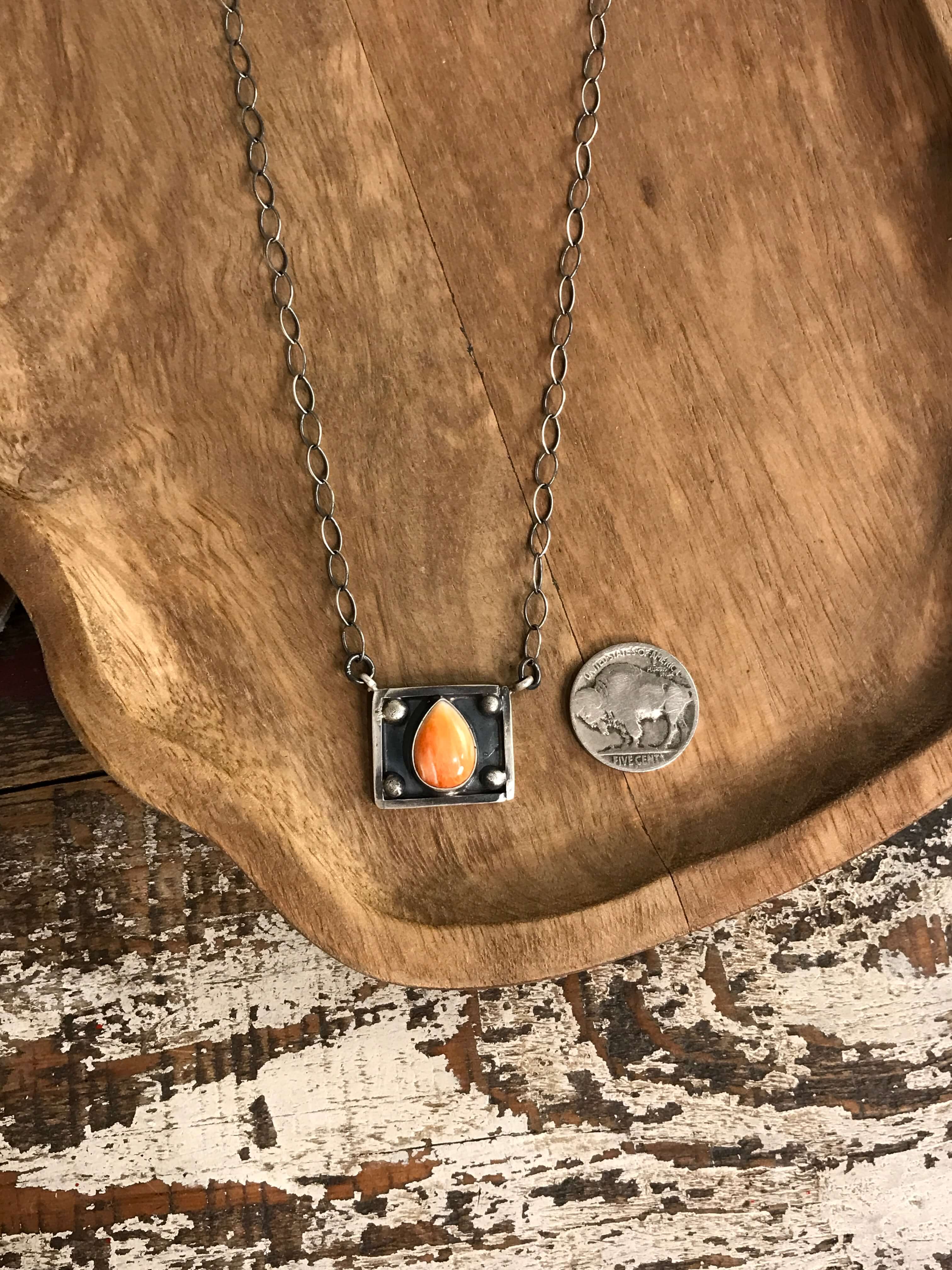 The Hollis Necklace, 4-Necklaces-Calli Co., Turquoise and Silver Jewelry, Native American Handmade, Zuni Tribe, Navajo Tribe, Brock Texas