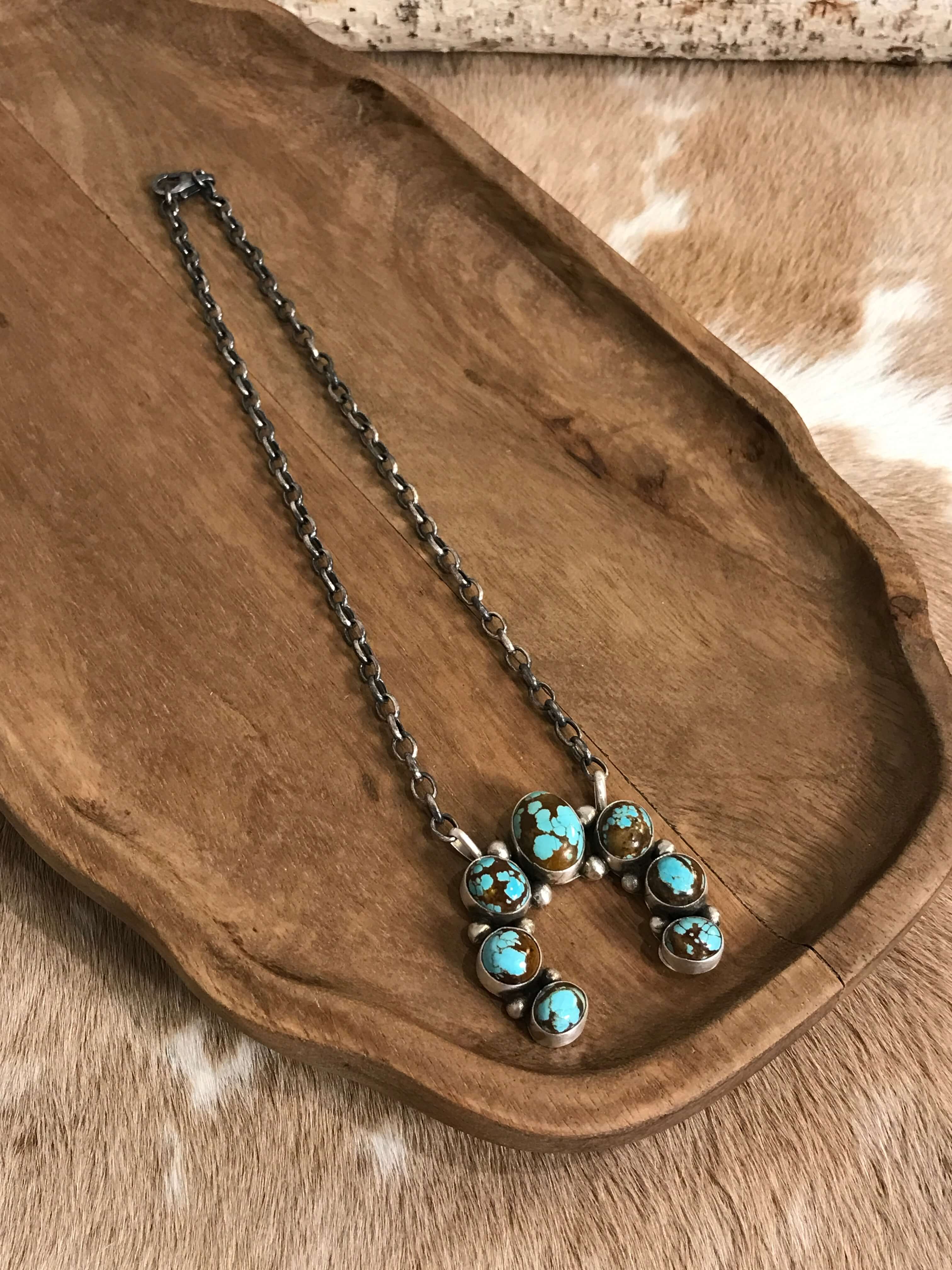 The Naja Necklace, 36-Necklaces-Calli Co., Turquoise and Silver Jewelry, Native American Handmade, Zuni Tribe, Navajo Tribe, Brock Texas