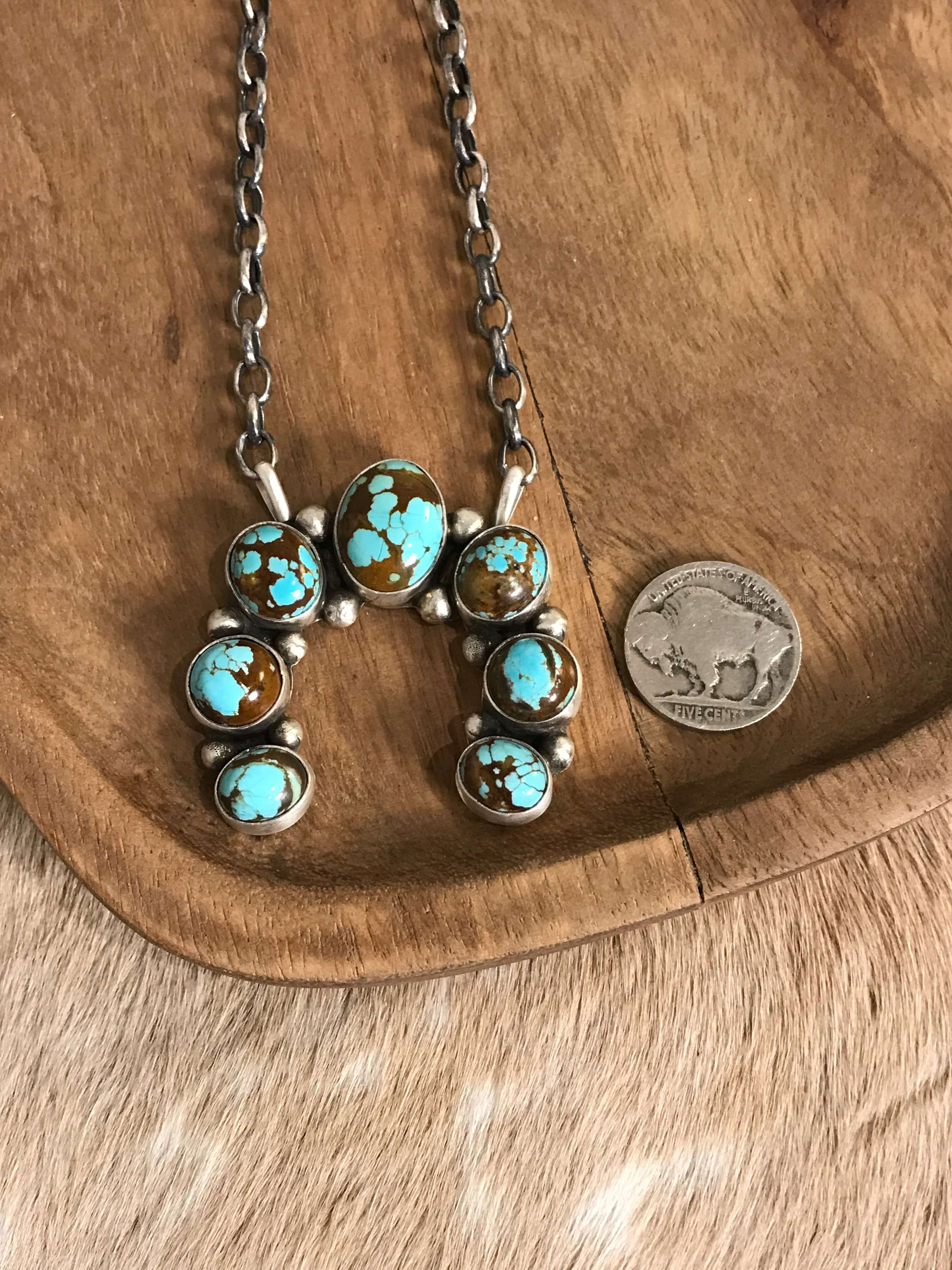 The Naja Necklace, 36-Necklaces-Calli Co., Turquoise and Silver Jewelry, Native American Handmade, Zuni Tribe, Navajo Tribe, Brock Texas