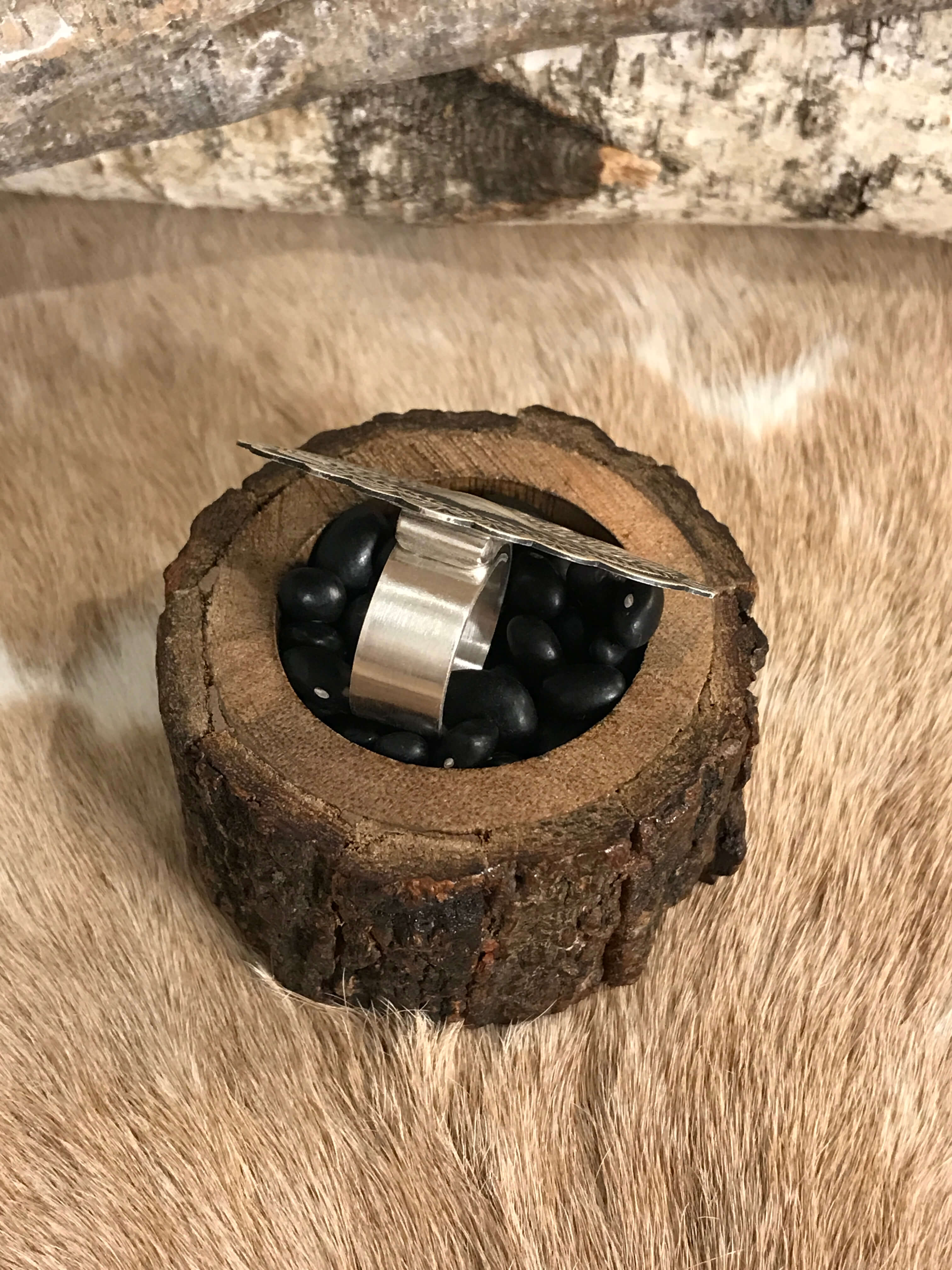 The El Rito Adjustable Concho Ring, 1-Rings-Calli Co., Turquoise and Silver Jewelry, Native American Handmade, Zuni Tribe, Navajo Tribe, Brock Texas