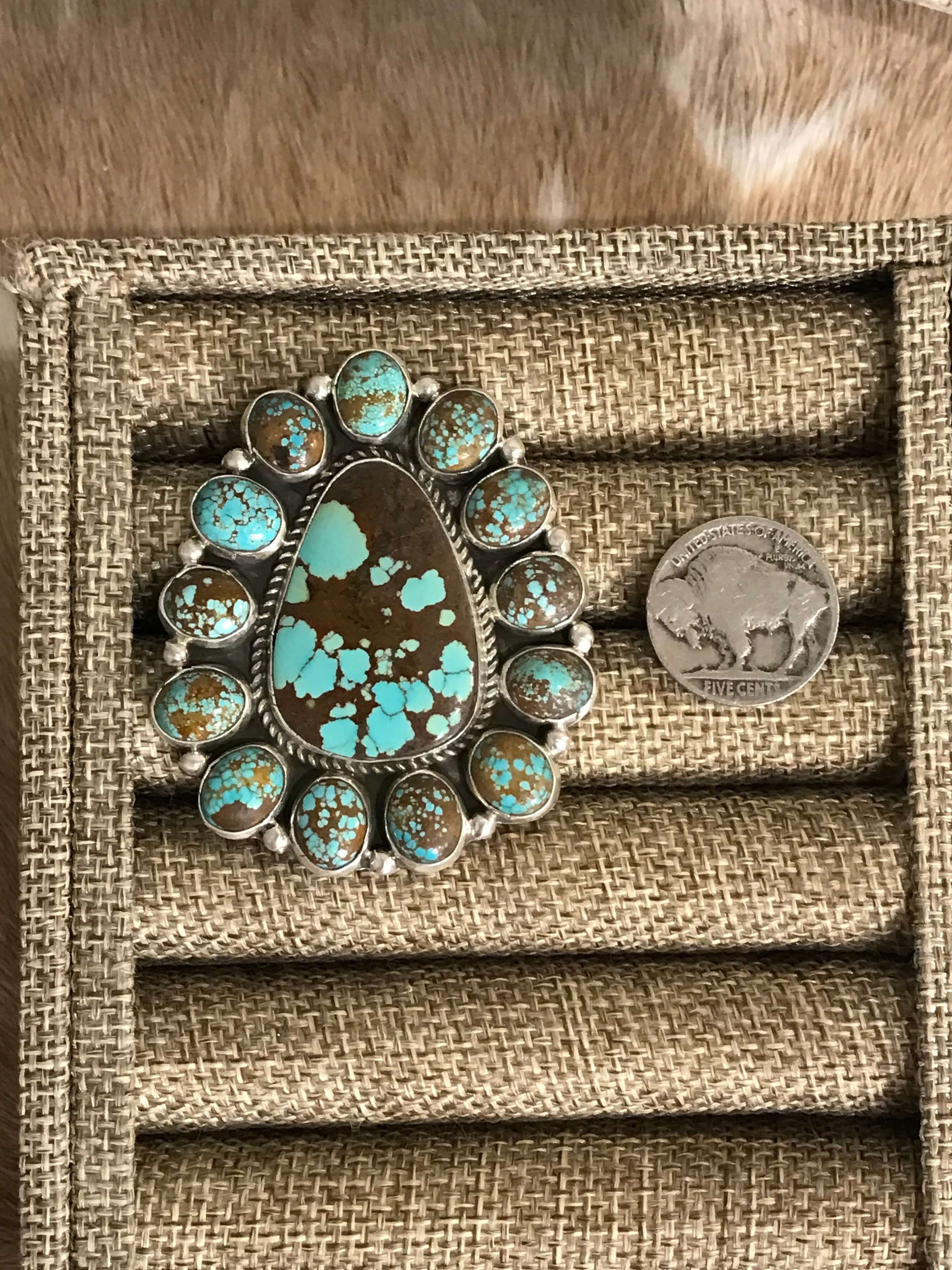 The Wildland Adjustable Ring, 1-Rings-Calli Co., Turquoise and Silver Jewelry, Native American Handmade, Zuni Tribe, Navajo Tribe, Brock Texas