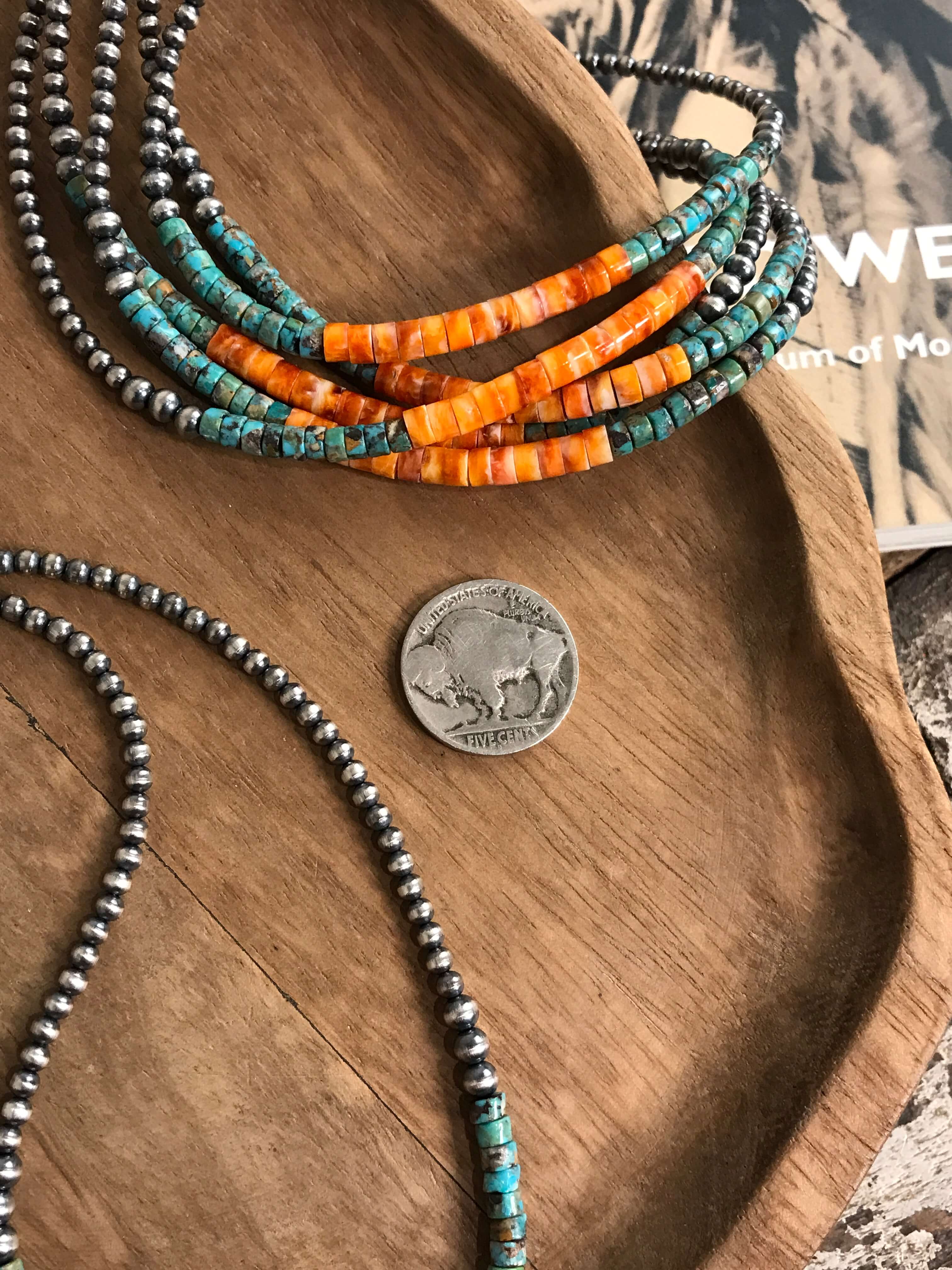 The Albany Necklace-Necklaces-Calli Co., Turquoise and Silver Jewelry, Native American Handmade, Zuni Tribe, Navajo Tribe, Brock Texas