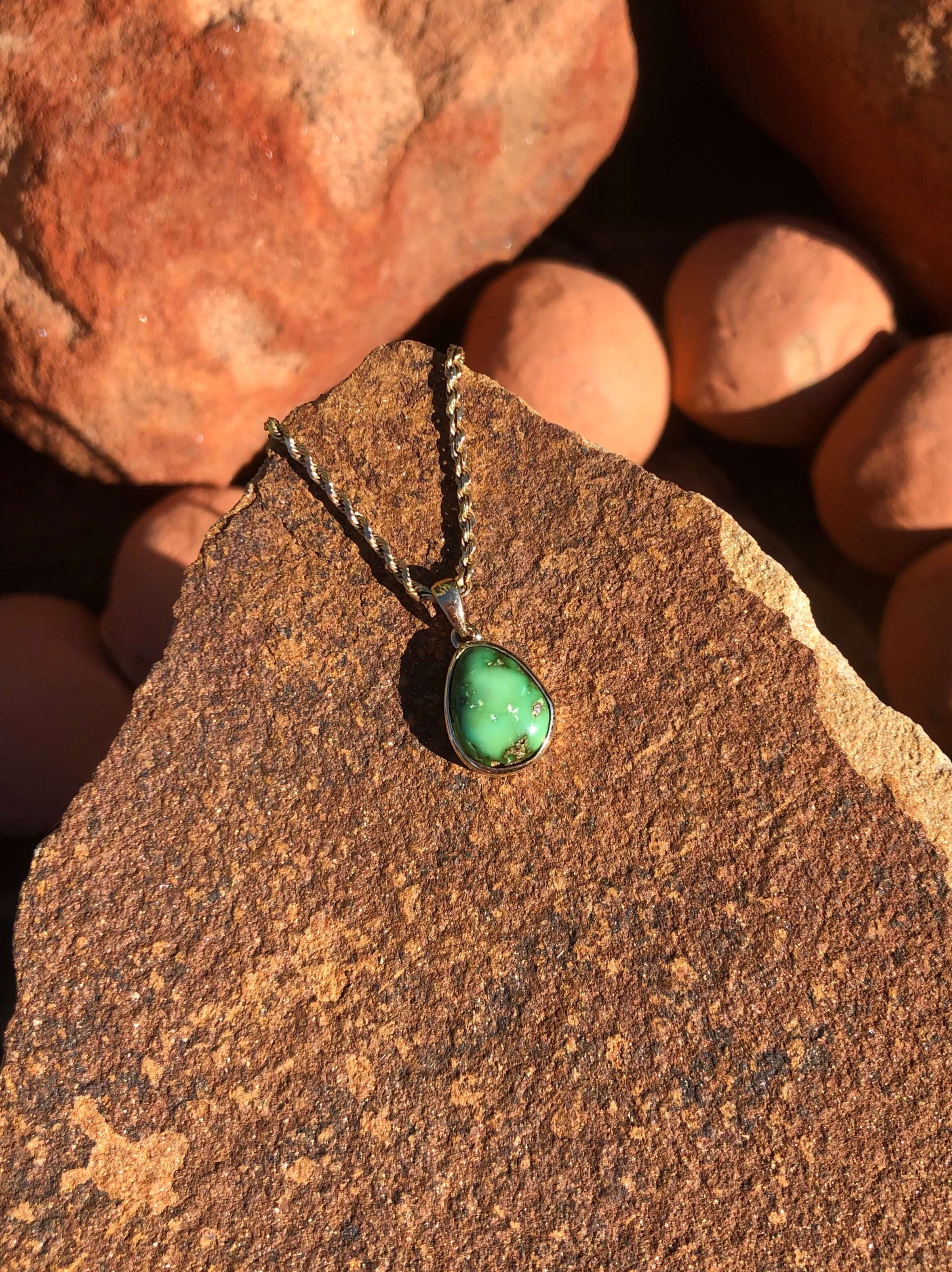 The Nordic 14k and Turquoise Pendant, 1-Pendants-Calli Co., Turquoise and Silver Jewelry, Native American Handmade, Zuni Tribe, Navajo Tribe, Brock Texas