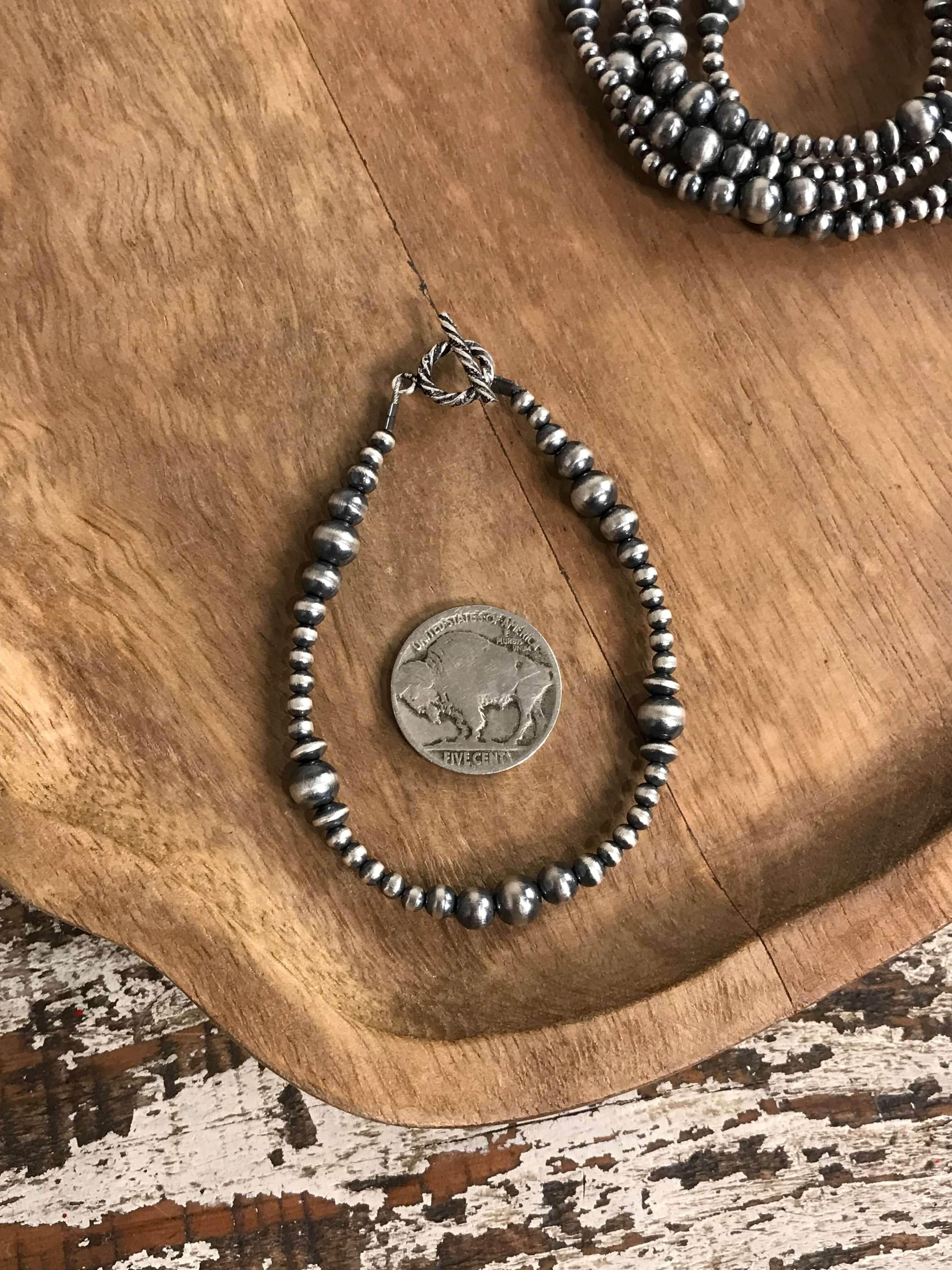 The Austin Pearl Bracelet-Bracelets & Cuffs-Calli Co., Turquoise and Silver Jewelry, Native American Handmade, Zuni Tribe, Navajo Tribe, Brock Texas