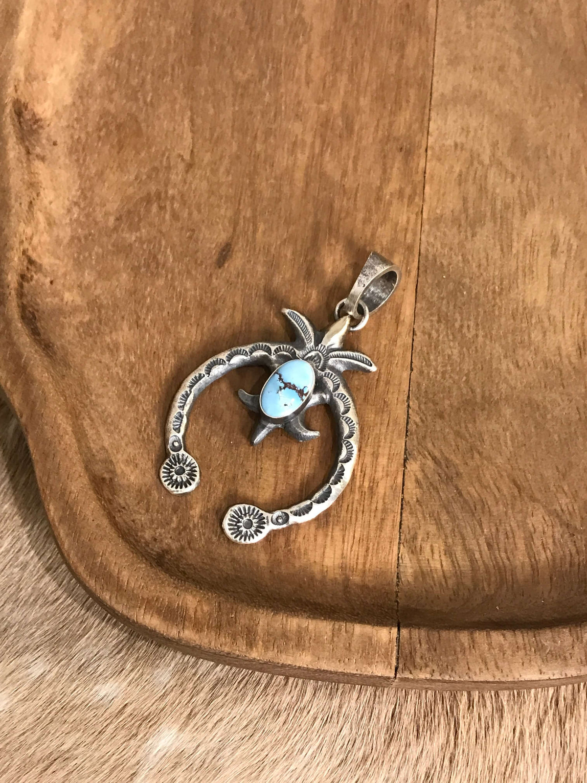 The Sioux Naja Pendant, 20-Pendants-Calli Co., Turquoise and Silver Jewelry, Native American Handmade, Zuni Tribe, Navajo Tribe, Brock Texas