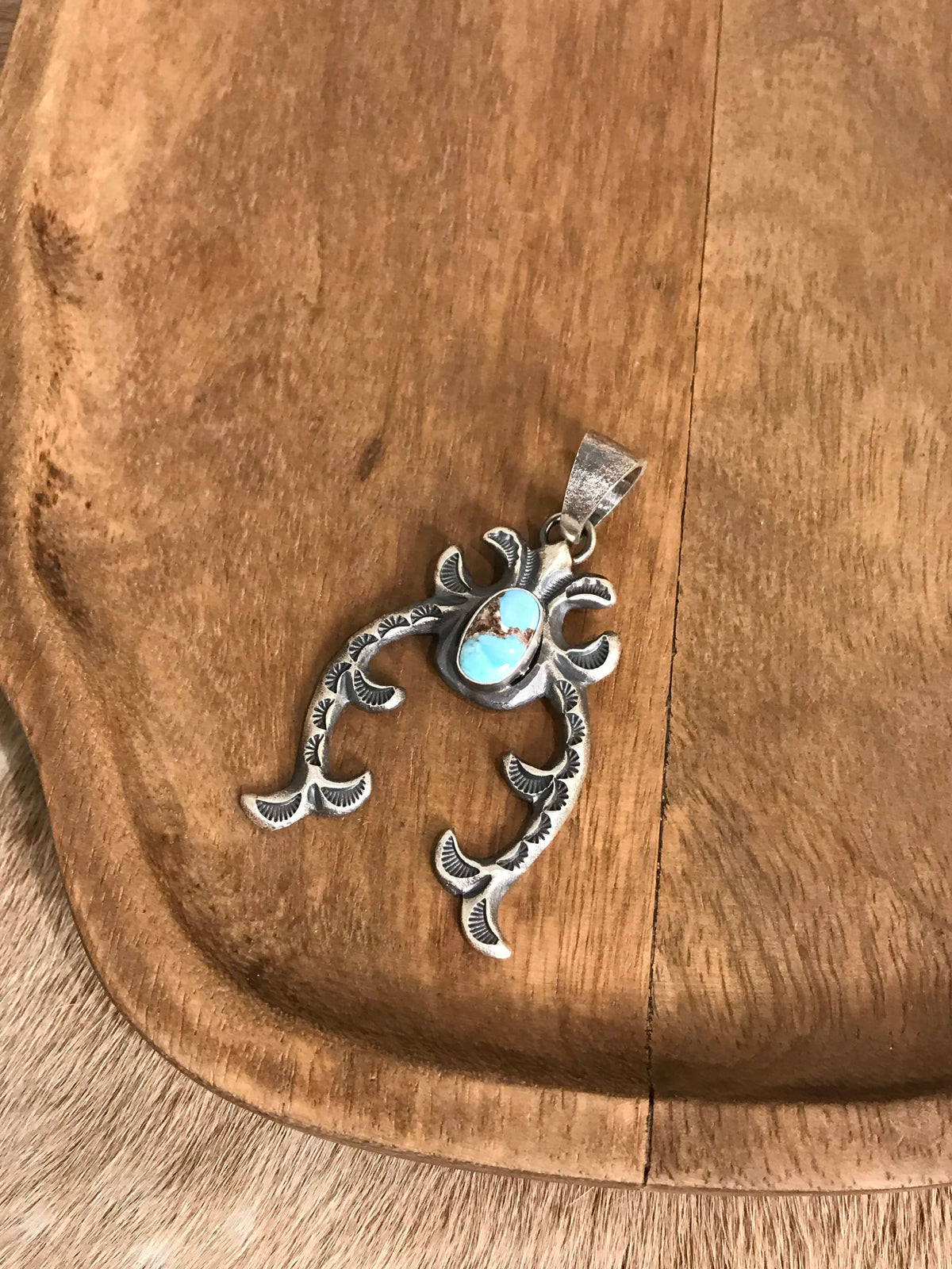 The Sioux Naja Pendant, 21-Pendants-Calli Co., Turquoise and Silver Jewelry, Native American Handmade, Zuni Tribe, Navajo Tribe, Brock Texas