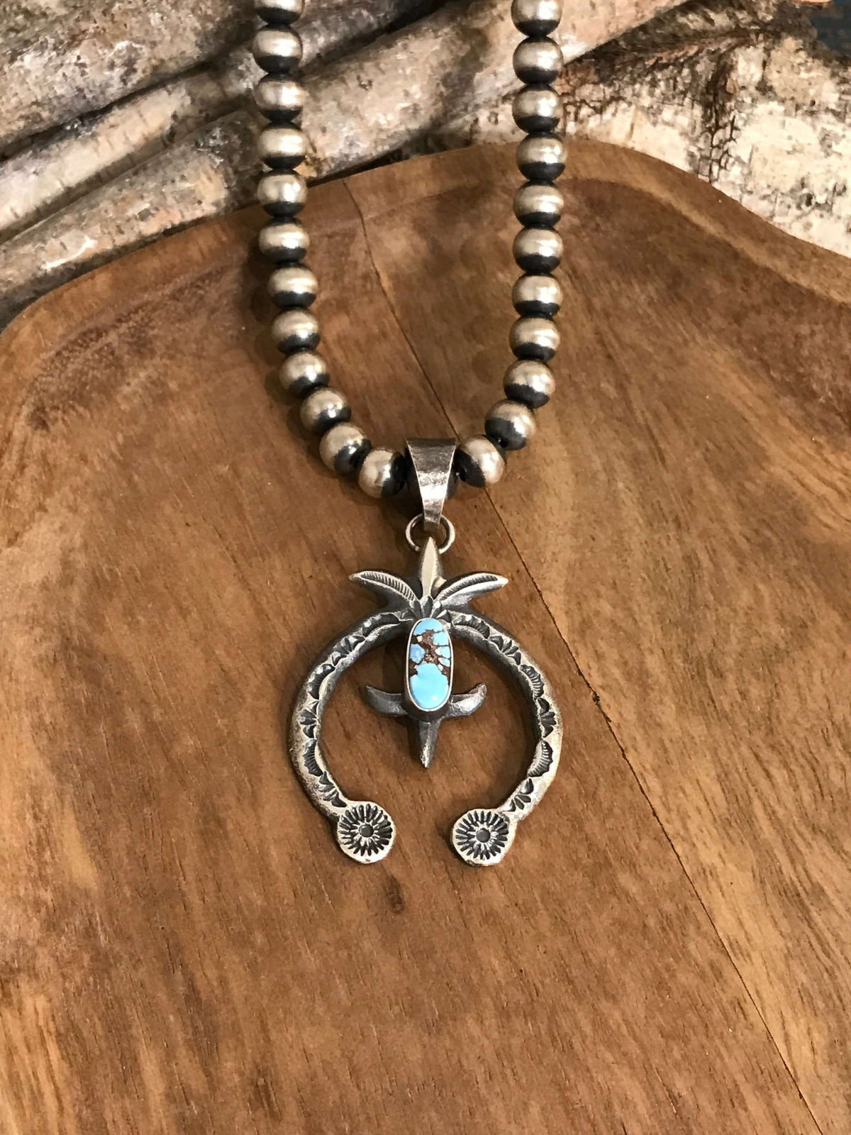 The Sioux Naja Pendant, 23-Pendants-Calli Co., Turquoise and Silver Jewelry, Native American Handmade, Zuni Tribe, Navajo Tribe, Brock Texas