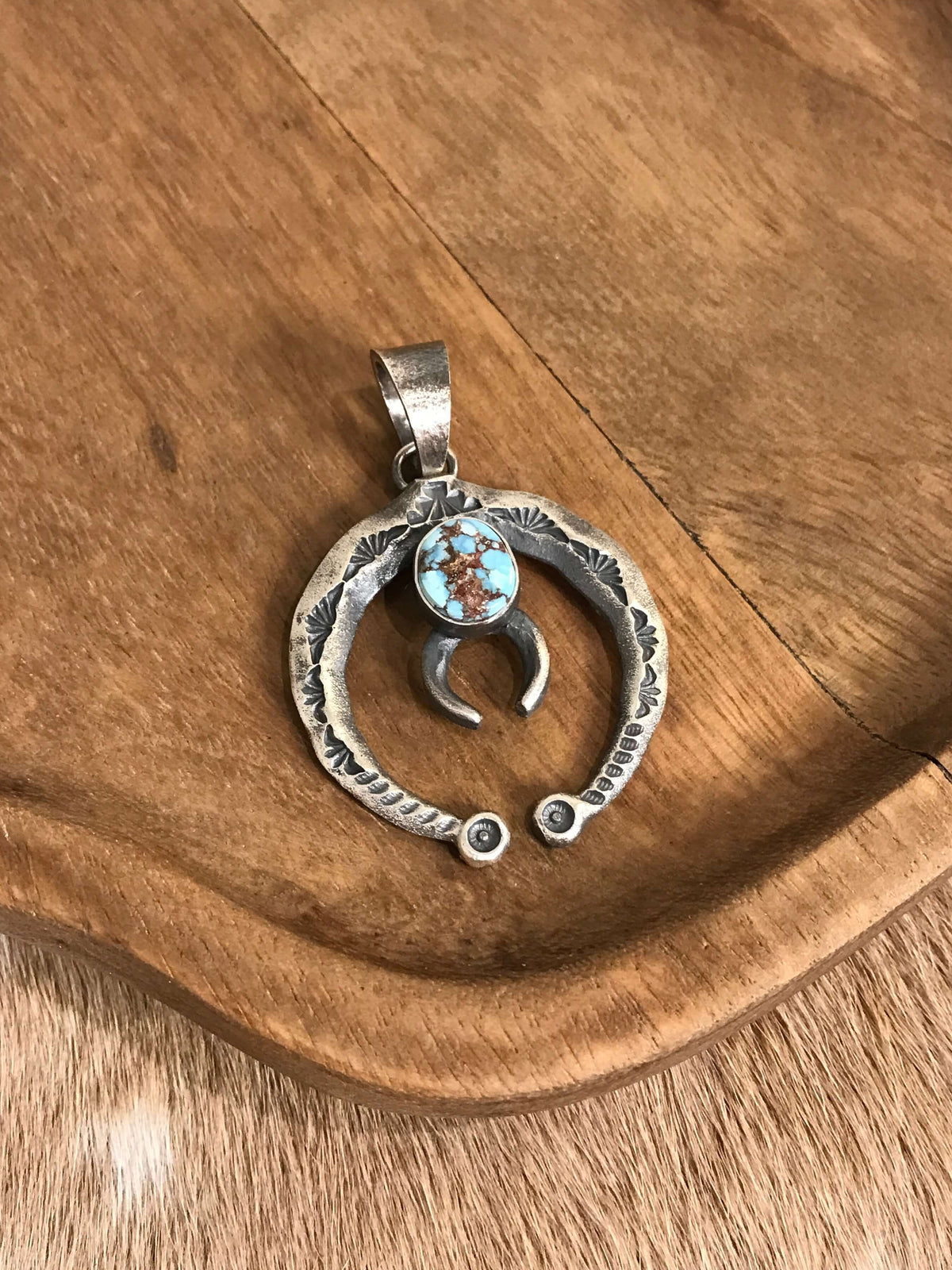 The Sioux Naja Pendant, 24-Pendants-Calli Co., Turquoise and Silver Jewelry, Native American Handmade, Zuni Tribe, Navajo Tribe, Brock Texas