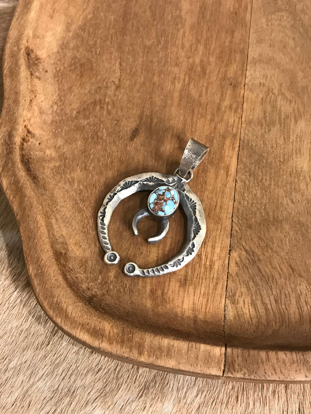 The Sioux Naja Pendant, 24-Pendants-Calli Co., Turquoise and Silver Jewelry, Native American Handmade, Zuni Tribe, Navajo Tribe, Brock Texas