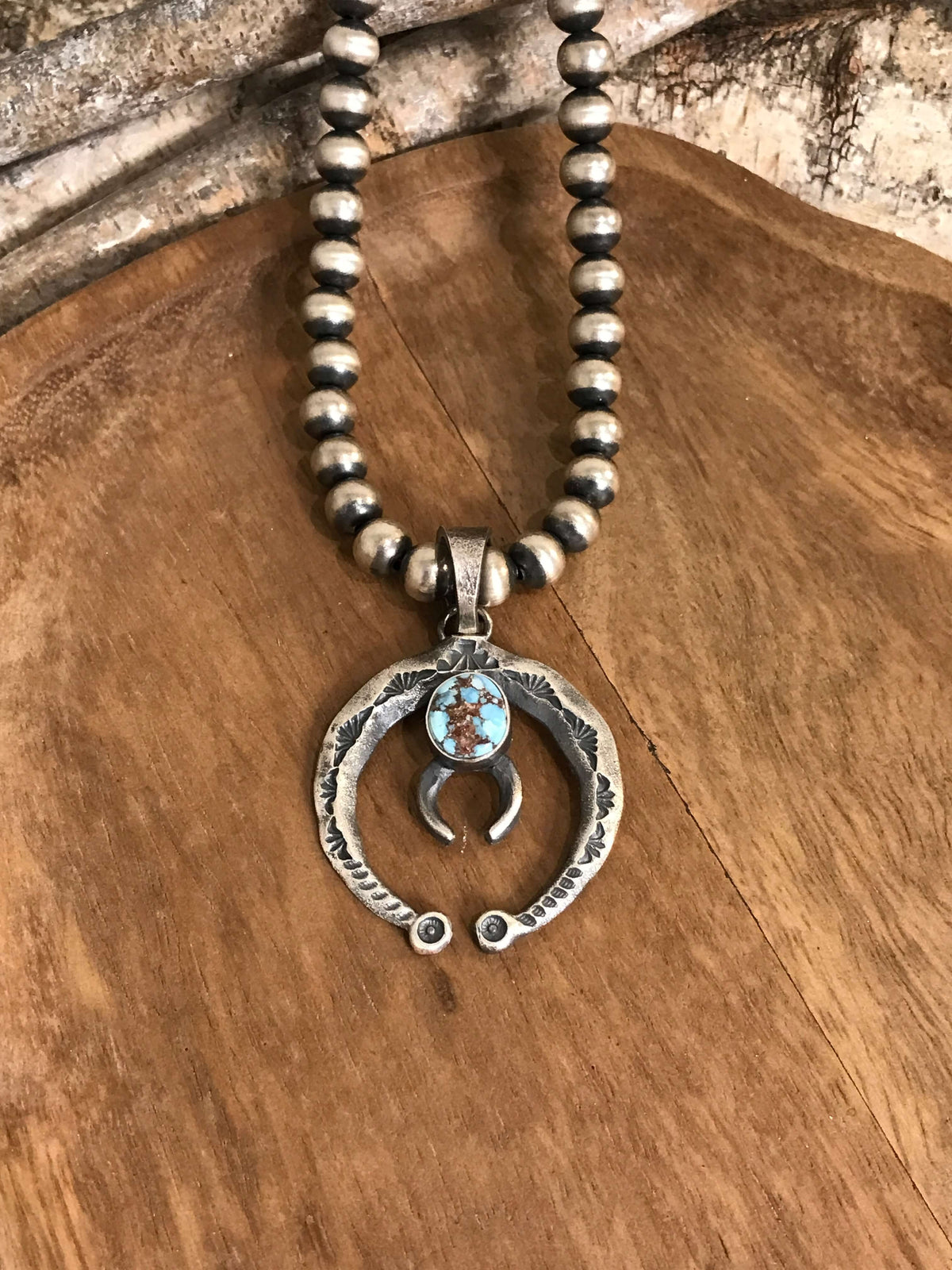 The Sioux Naja Pendant, 24-Pendants-Calli Co., Turquoise and Silver Jewelry, Native American Handmade, Zuni Tribe, Navajo Tribe, Brock Texas