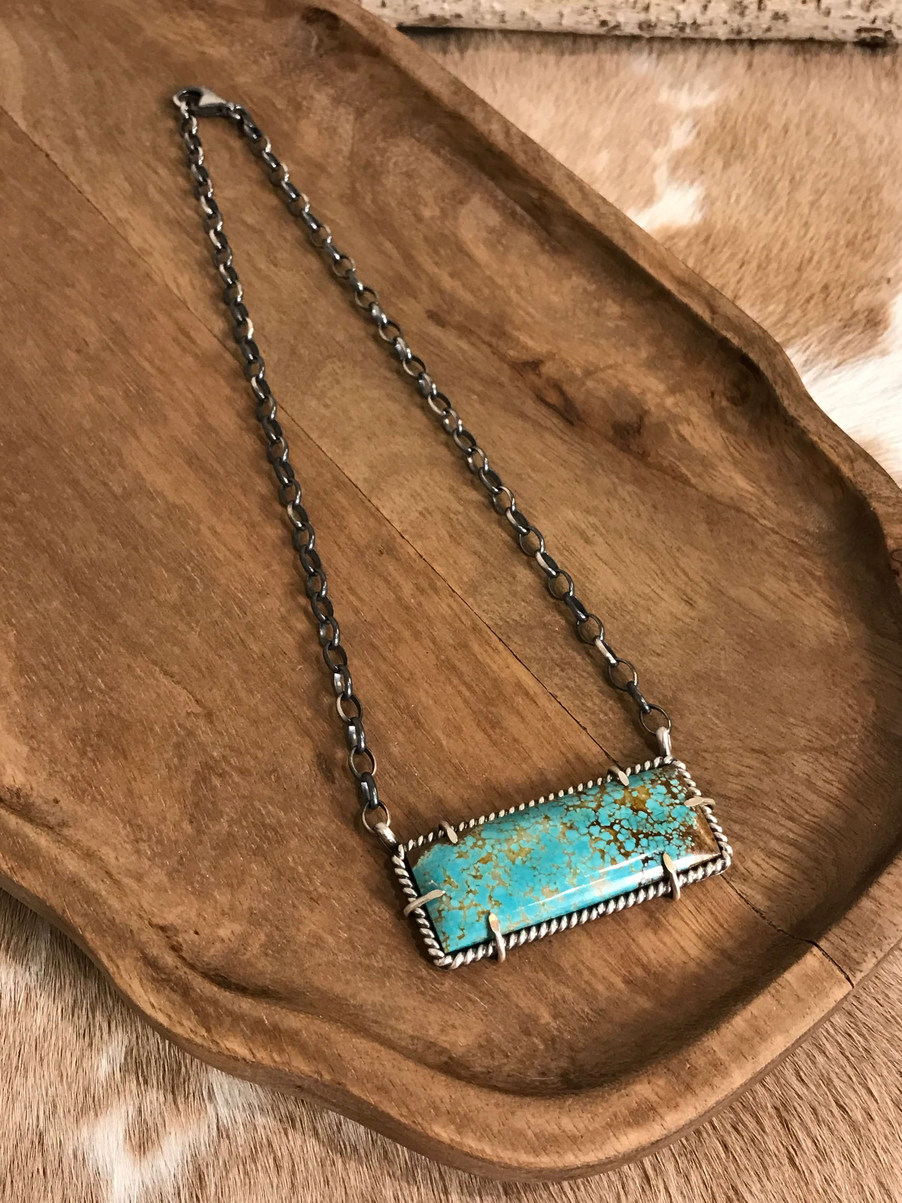The Bromley Necklace, 3-Necklaces-Calli Co., Turquoise and Silver Jewelry, Native American Handmade, Zuni Tribe, Navajo Tribe, Brock Texas