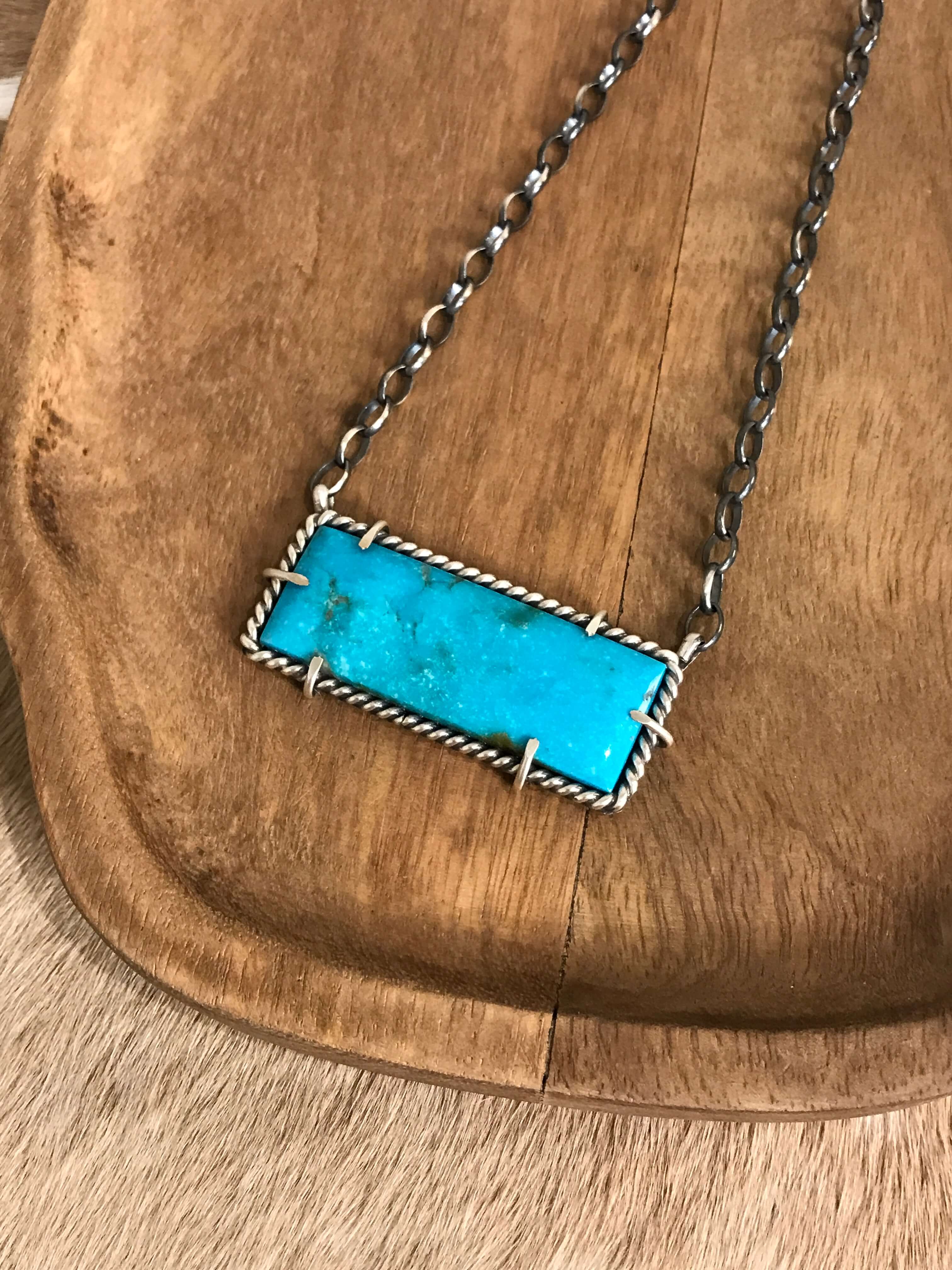 The Bromley Necklace, 7-Necklaces-Calli Co., Turquoise and Silver Jewelry, Native American Handmade, Zuni Tribe, Navajo Tribe, Brock Texas