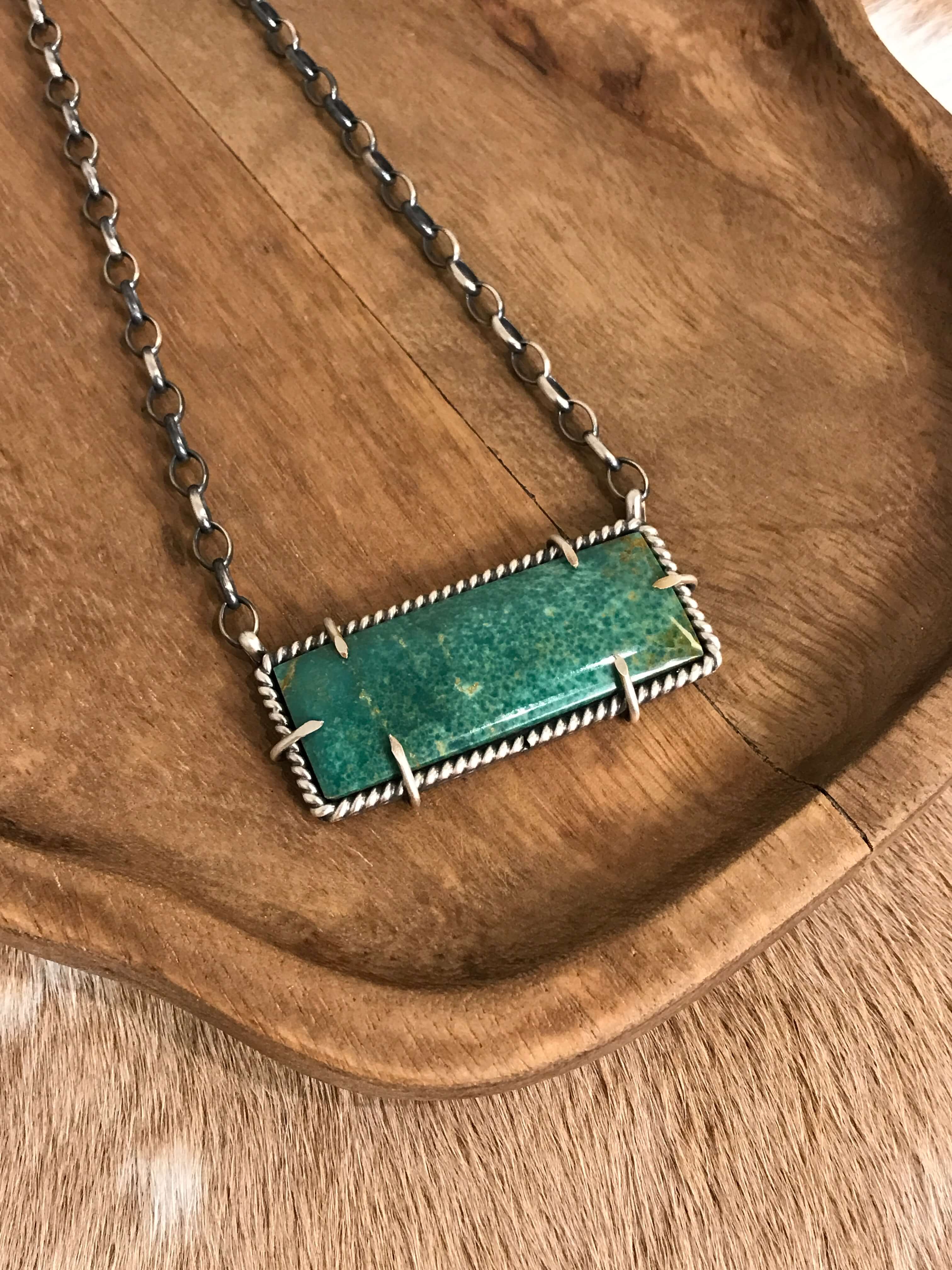 The Bromley Necklace, 8-Necklaces-Calli Co., Turquoise and Silver Jewelry, Native American Handmade, Zuni Tribe, Navajo Tribe, Brock Texas