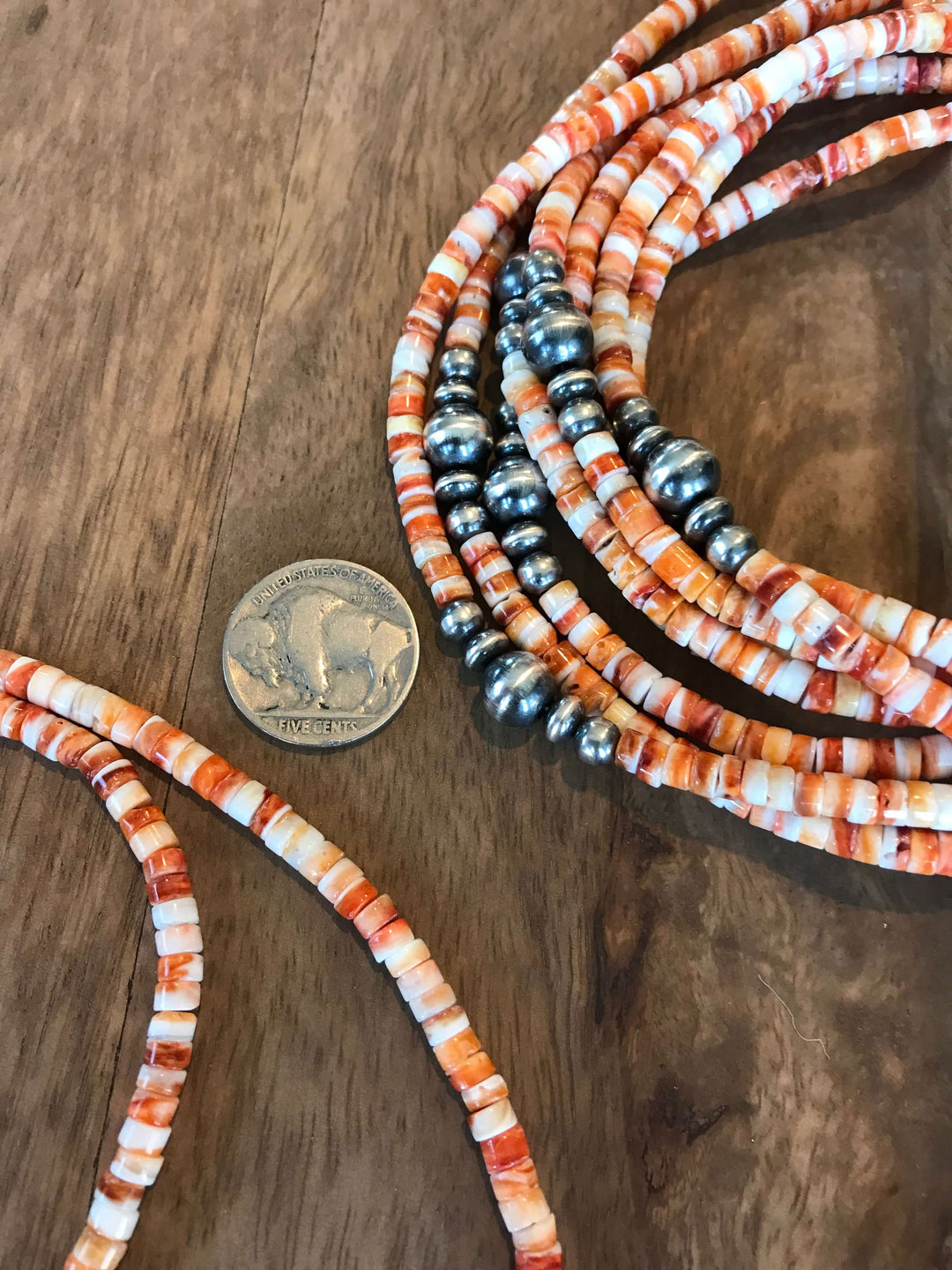 The Palouse Necklace, 18"-Necklaces-Calli Co., Turquoise and Silver Jewelry, Native American Handmade, Zuni Tribe, Navajo Tribe, Brock Texas