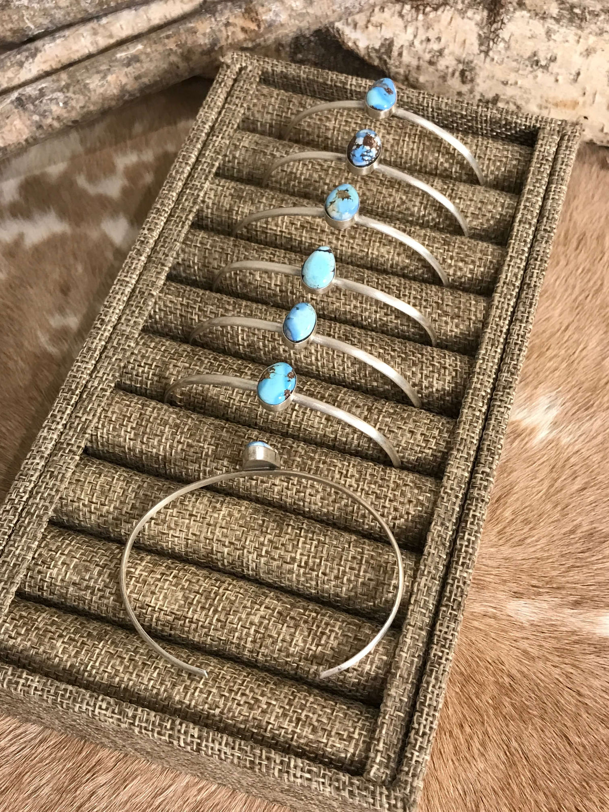 The Banner Cuffs-Bracelets & Cuffs-Calli Co., Turquoise and Silver Jewelry, Native American Handmade, Zuni Tribe, Navajo Tribe, Brock Texas
