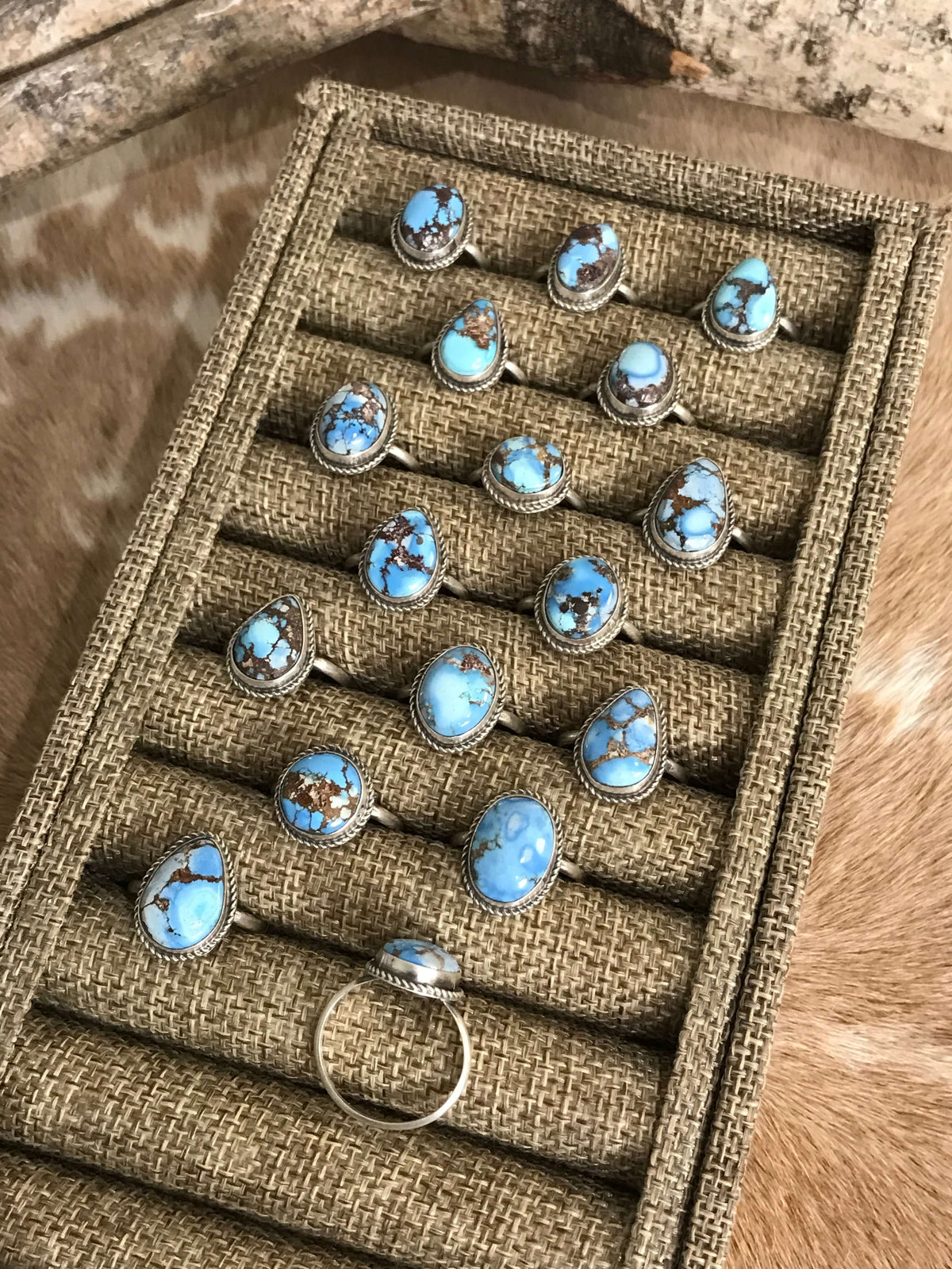 The Tolleson Rings-Rings-Calli Co., Turquoise and Silver Jewelry, Native American Handmade, Zuni Tribe, Navajo Tribe, Brock Texas