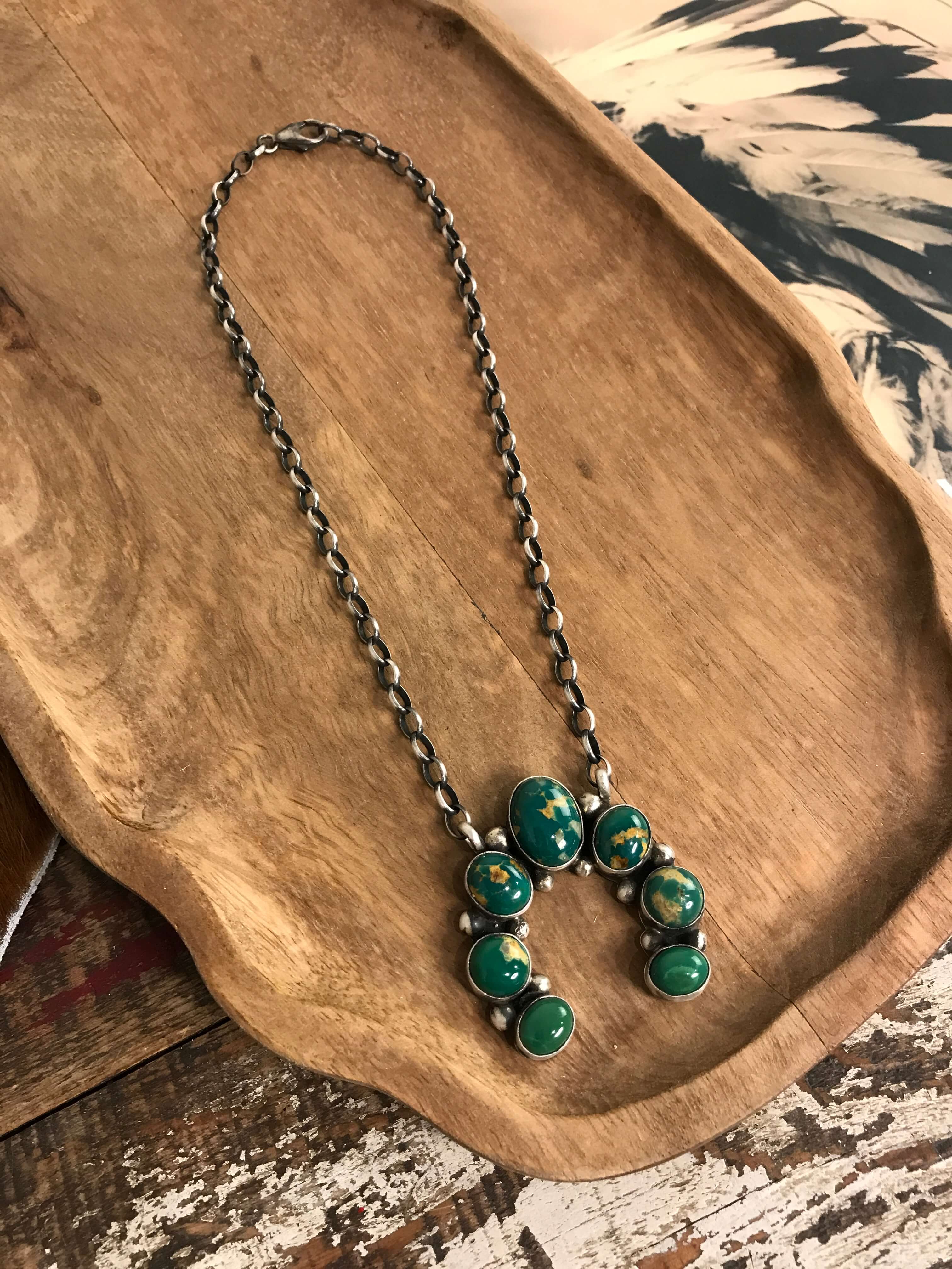 The Naja Necklace, 14-Necklaces-Calli Co., Turquoise and Silver Jewelry, Native American Handmade, Zuni Tribe, Navajo Tribe, Brock Texas
