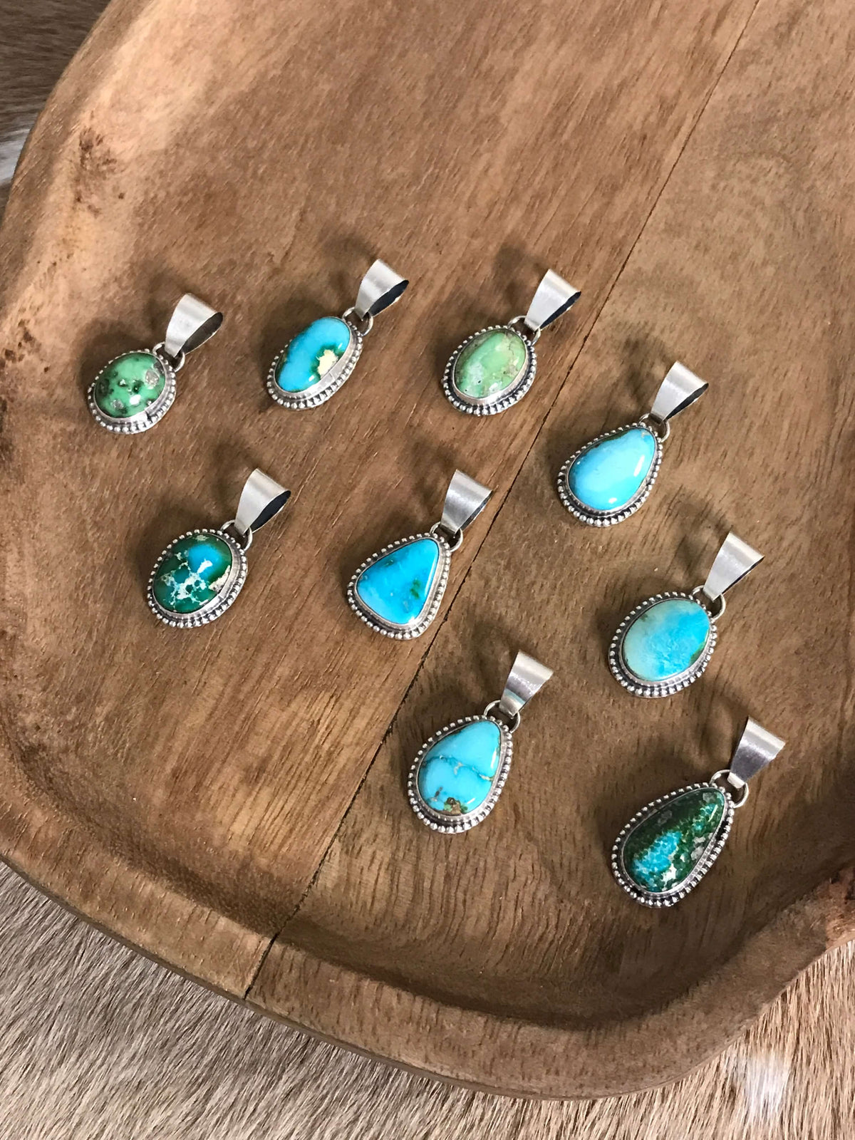 The Milagro Pendants-Pendants-Calli Co., Turquoise and Silver Jewelry, Native American Handmade, Zuni Tribe, Navajo Tribe, Brock Texas