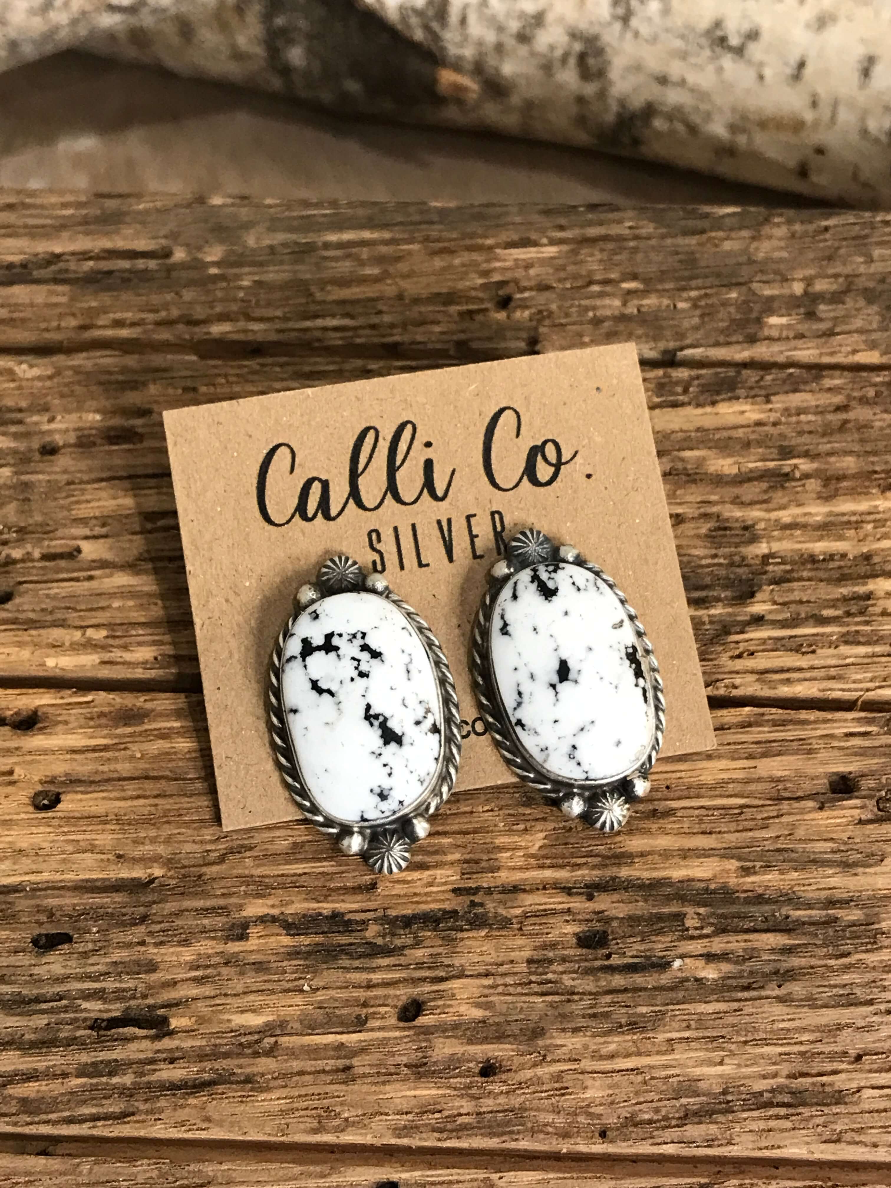 The Favorite Studs, 18-Earrings-Calli Co., Turquoise and Silver Jewelry, Native American Handmade, Zuni Tribe, Navajo Tribe, Brock Texas