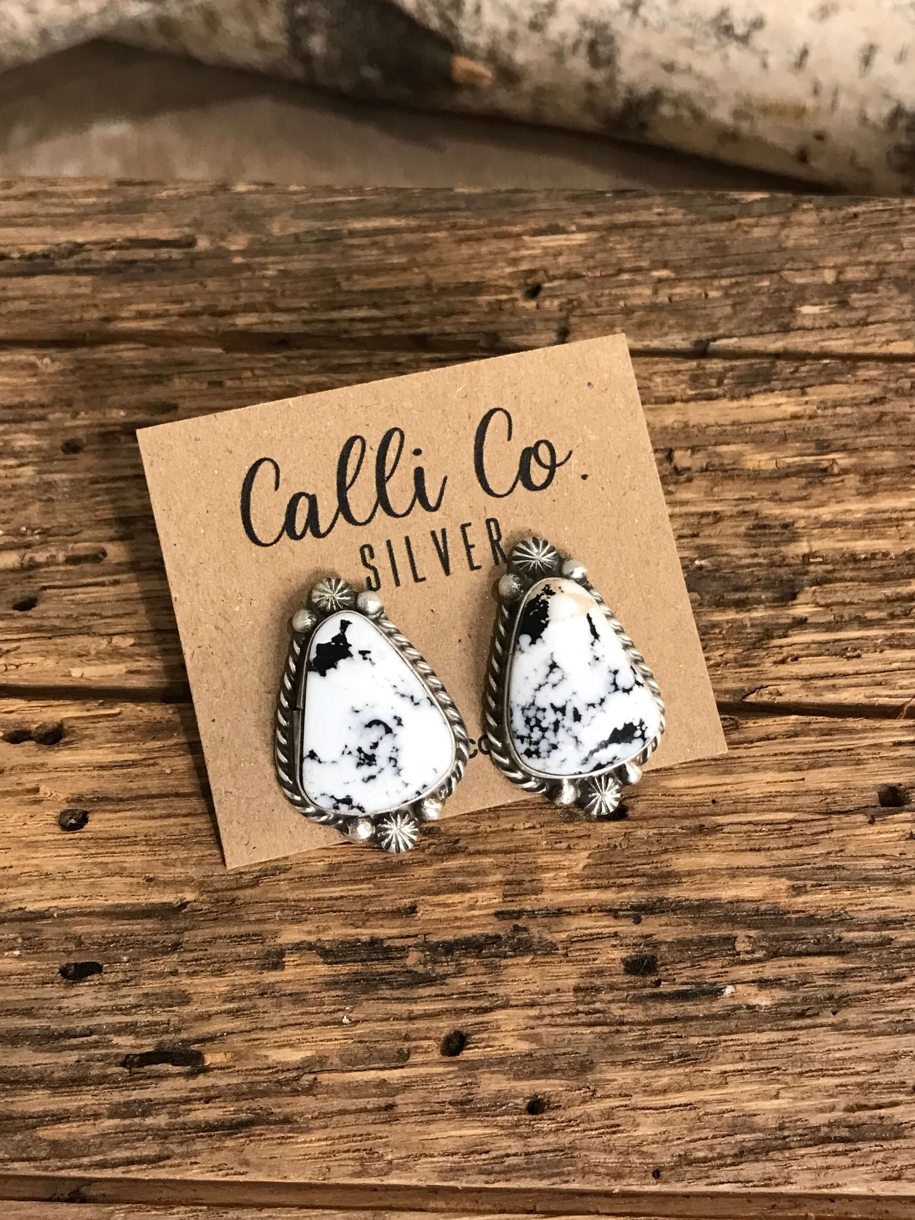 The Favorite Studs, 19-Earrings-Calli Co., Turquoise and Silver Jewelry, Native American Handmade, Zuni Tribe, Navajo Tribe, Brock Texas