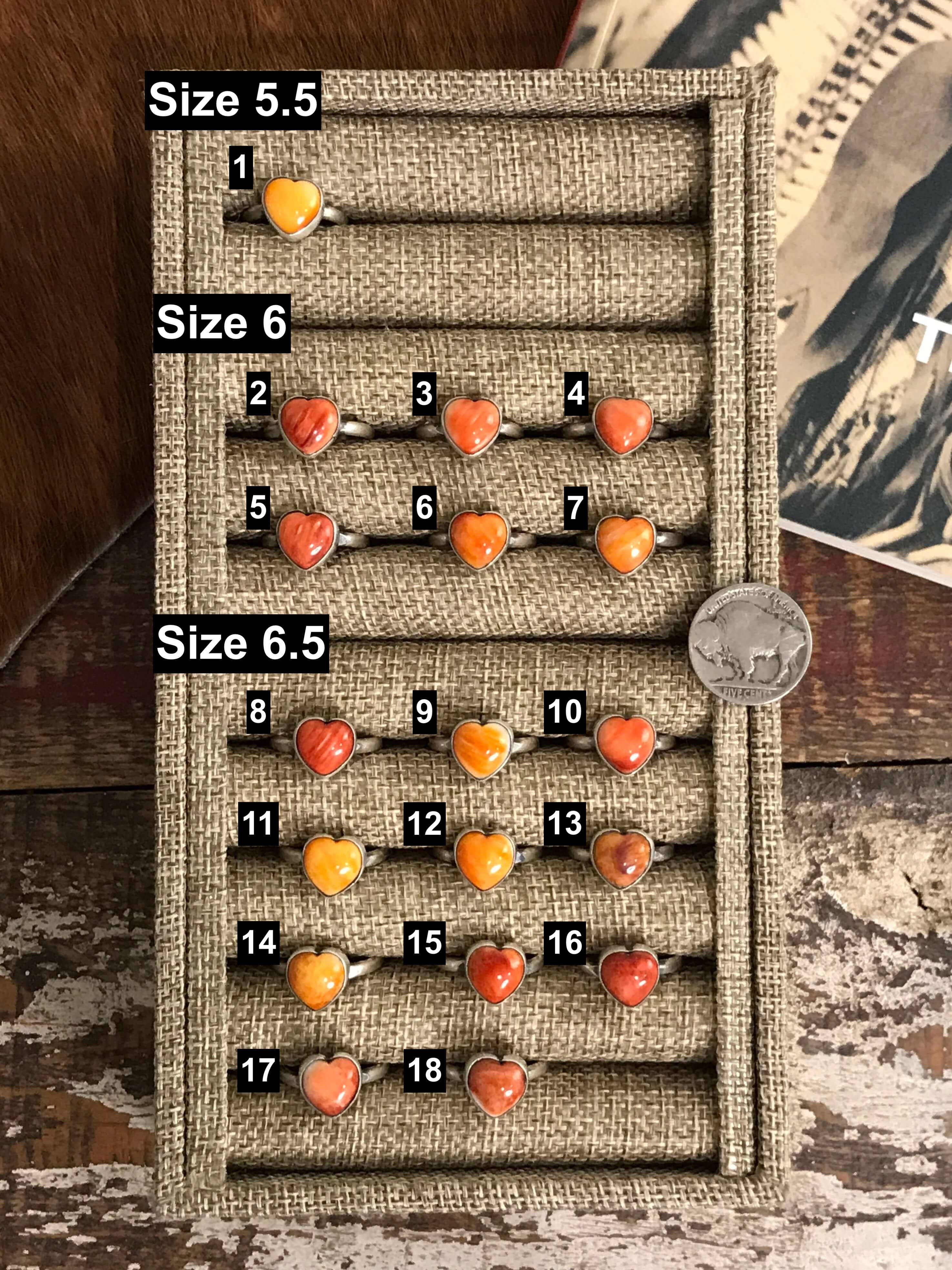 The Jojo Heart Rings-Rings-Calli Co., Turquoise and Silver Jewelry, Native American Handmade, Zuni Tribe, Navajo Tribe, Brock Texas