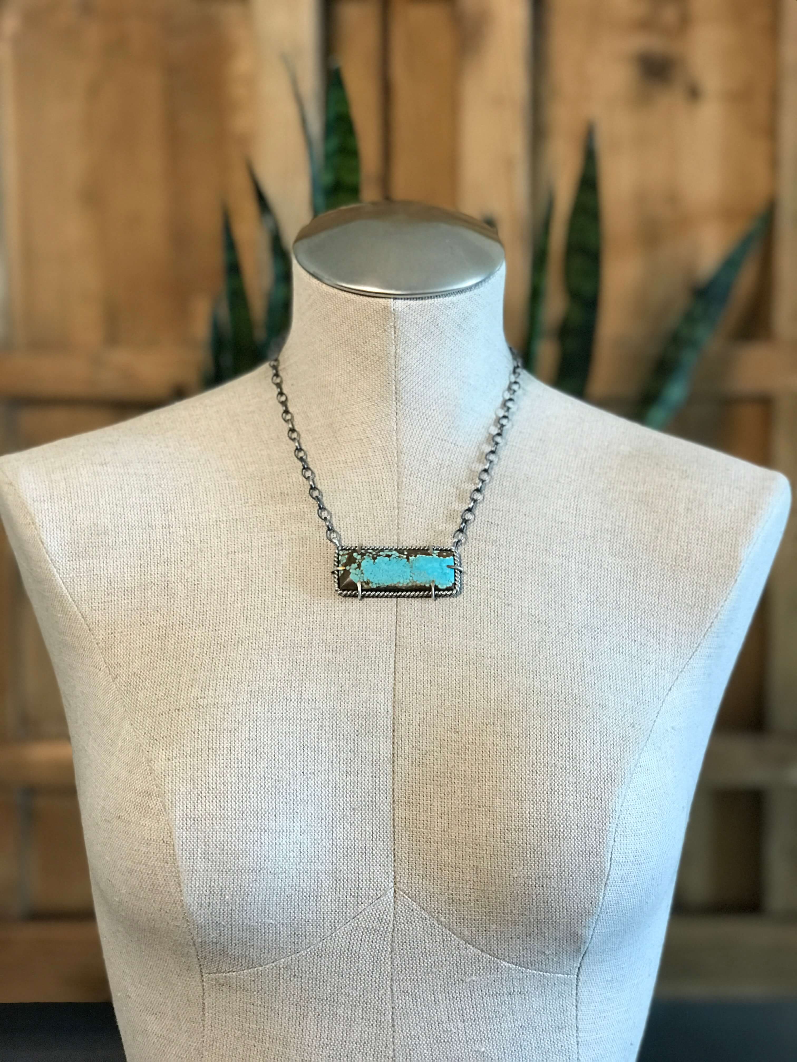 The Bromley Necklace, 6-Necklaces-Calli Co., Turquoise and Silver Jewelry, Native American Handmade, Zuni Tribe, Navajo Tribe, Brock Texas