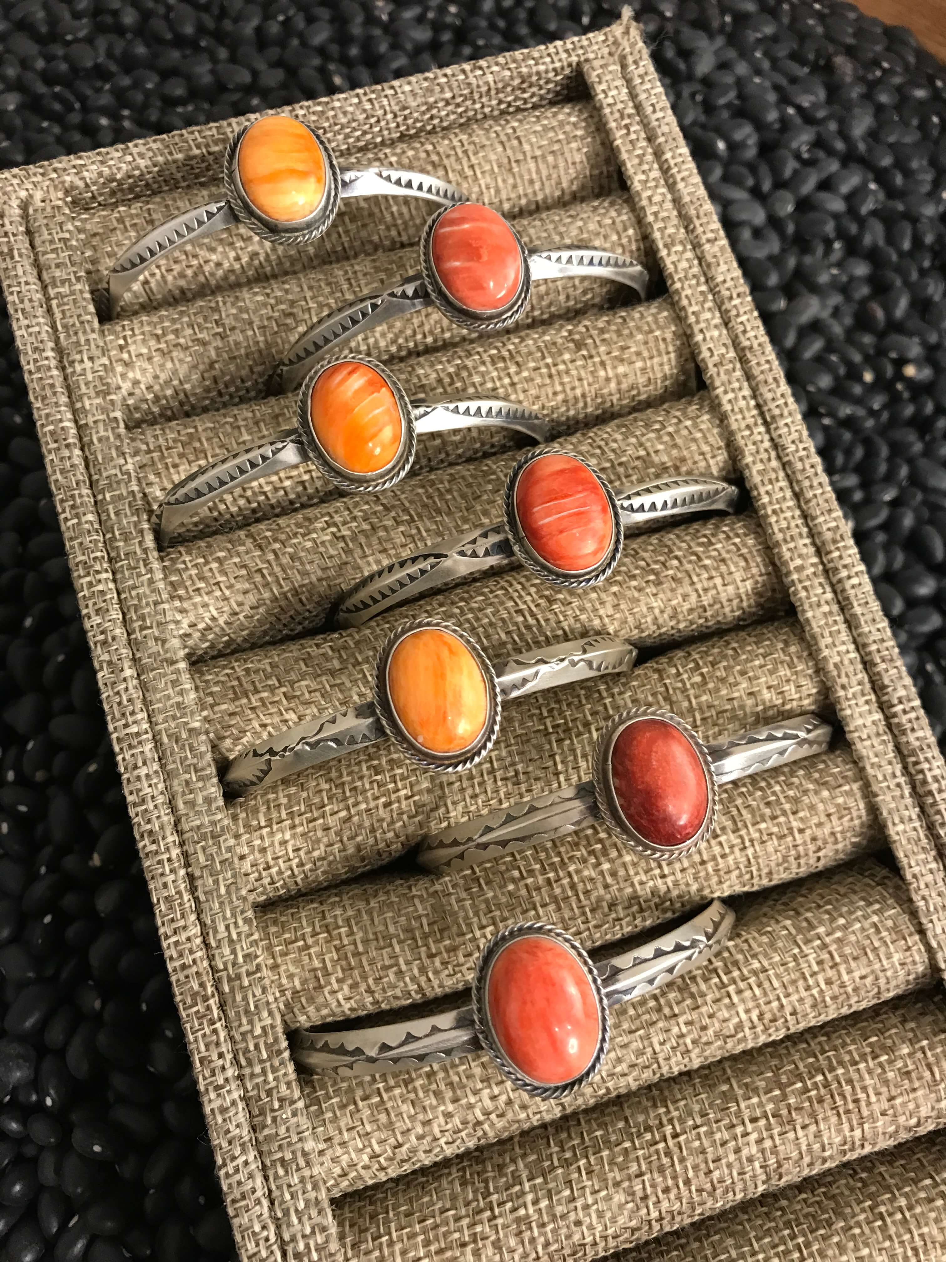 The Pennichaw Spiny Cuffs-Bracelets & Cuffs-Calli Co., Turquoise and Silver Jewelry, Native American Handmade, Zuni Tribe, Navajo Tribe, Brock Texas