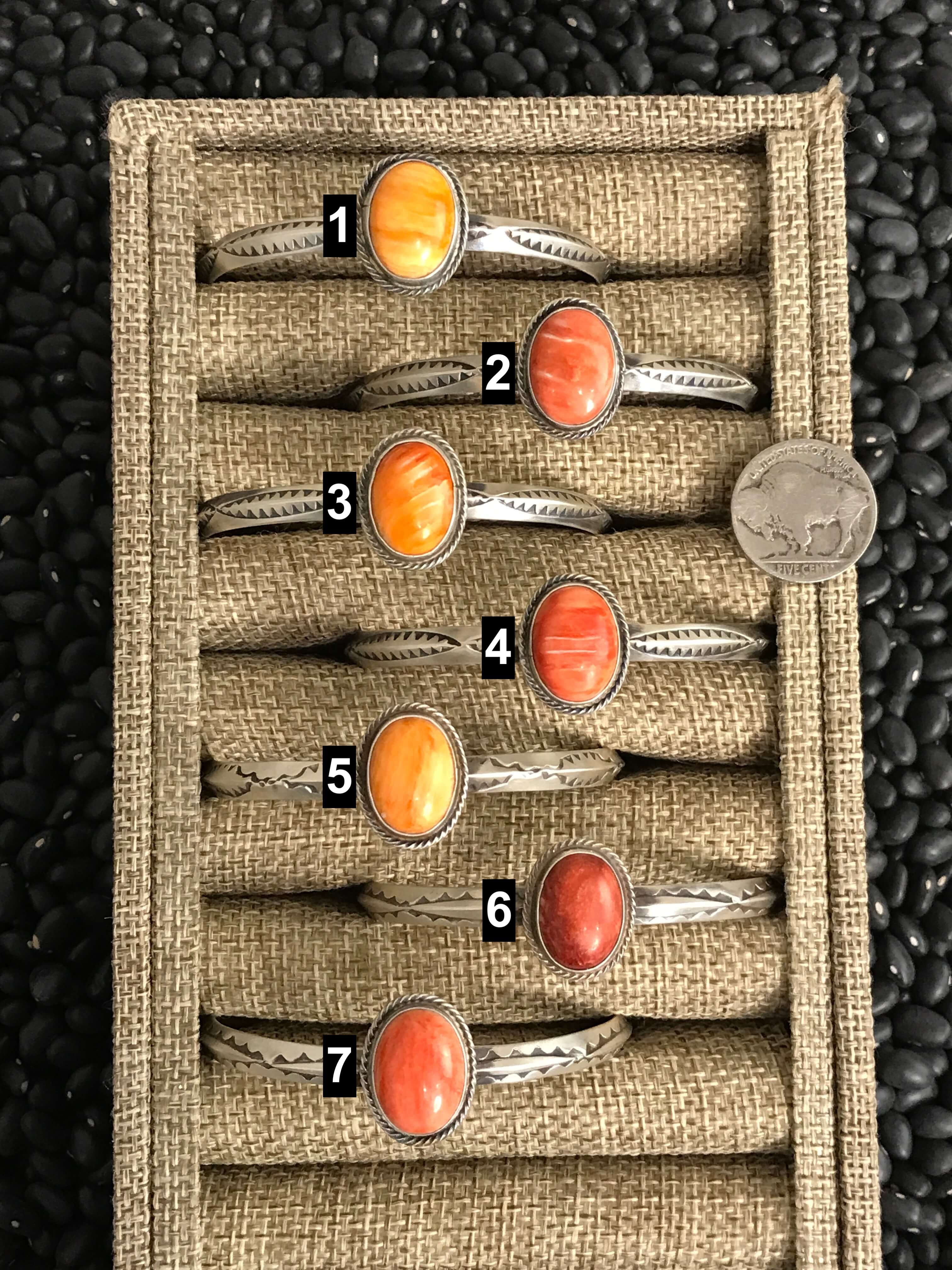 The Pennichaw Spiny Cuffs-Bracelets & Cuffs-Calli Co., Turquoise and Silver Jewelry, Native American Handmade, Zuni Tribe, Navajo Tribe, Brock Texas