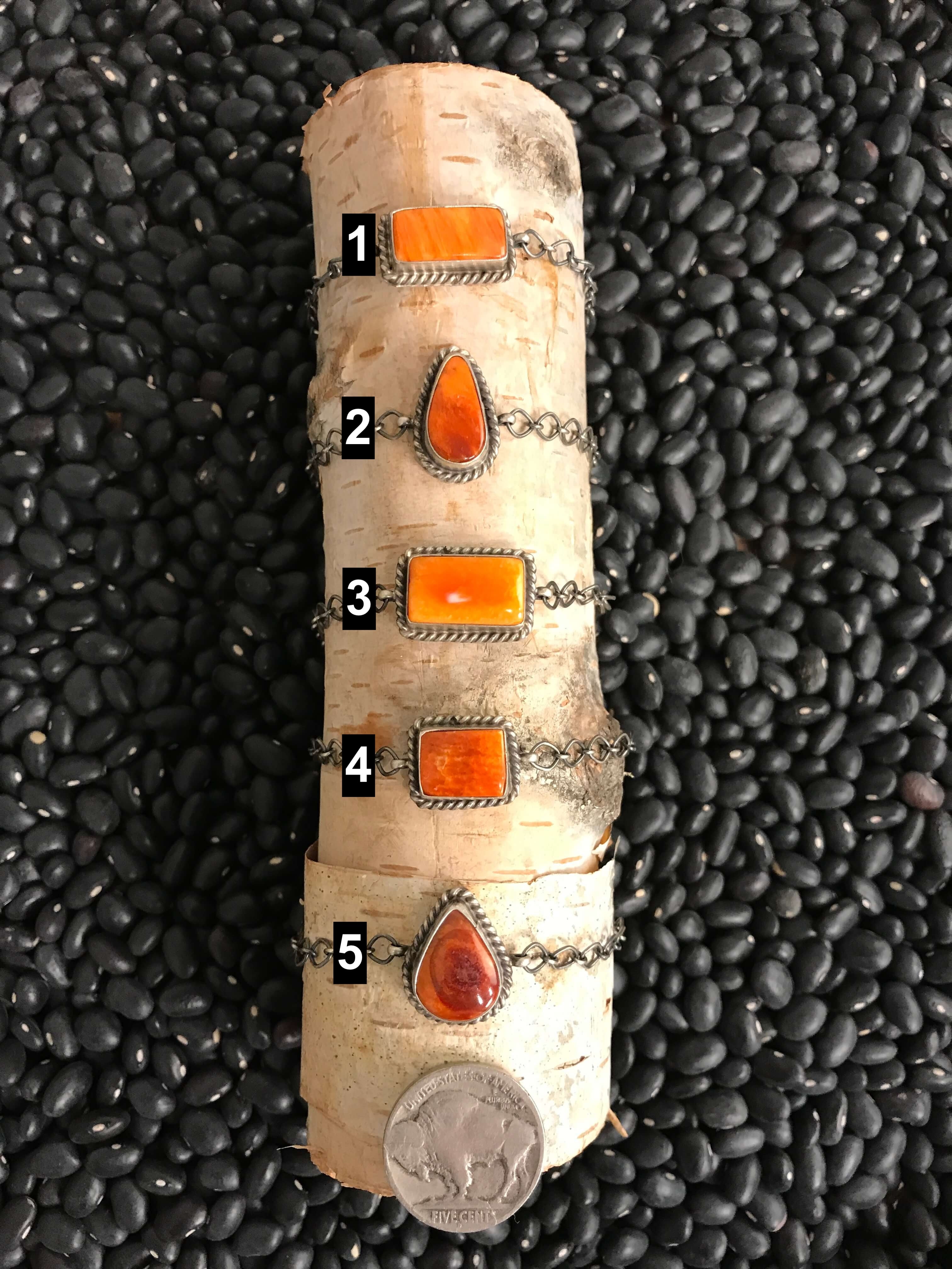 The Oriana Spiny Link Bracelets-Bracelets & Cuffs-Calli Co., Turquoise and Silver Jewelry, Native American Handmade, Zuni Tribe, Navajo Tribe, Brock Texas