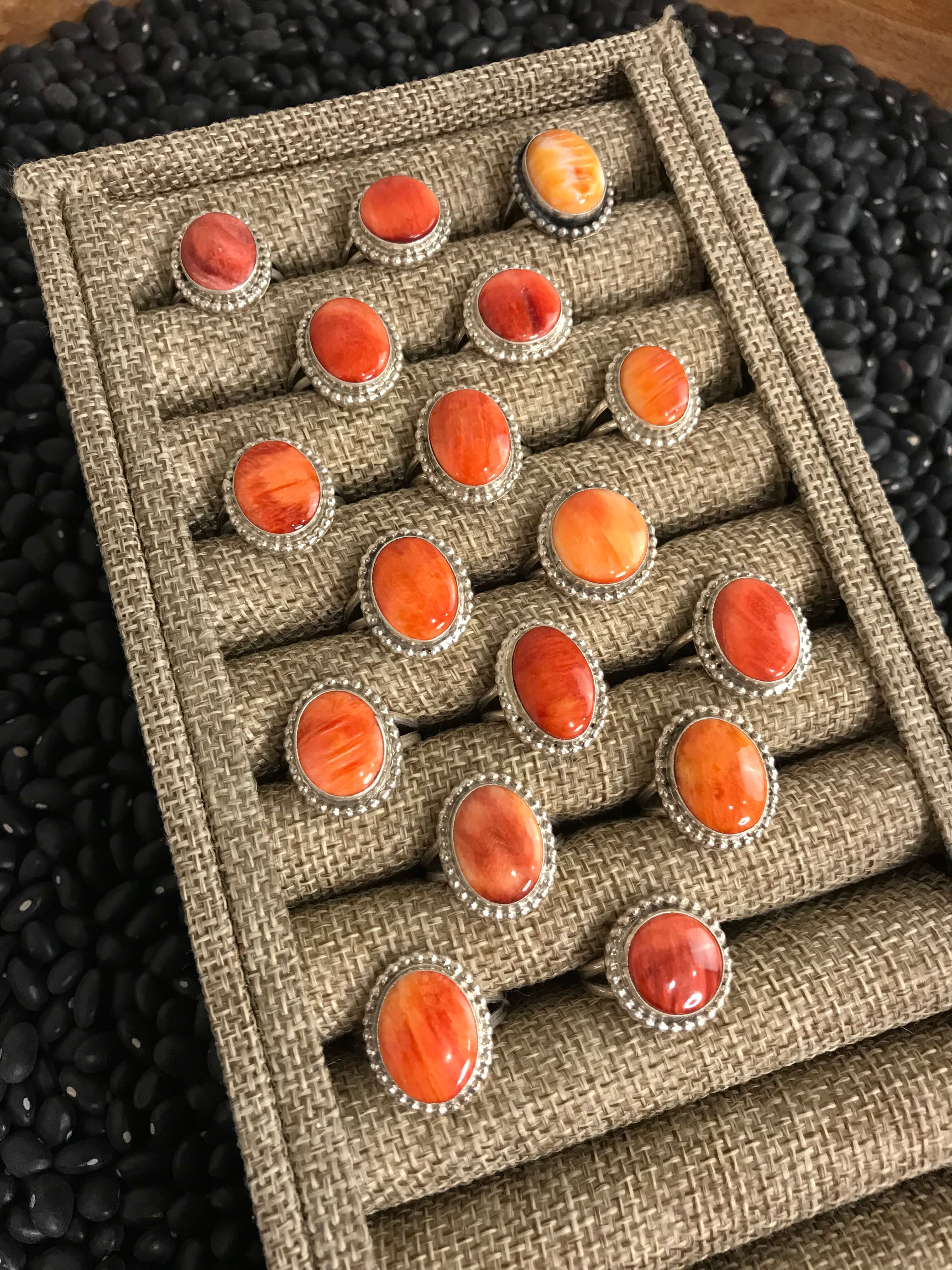 The Jacie Rings-Rings-Calli Co., Turquoise and Silver Jewelry, Native American Handmade, Zuni Tribe, Navajo Tribe, Brock Texas