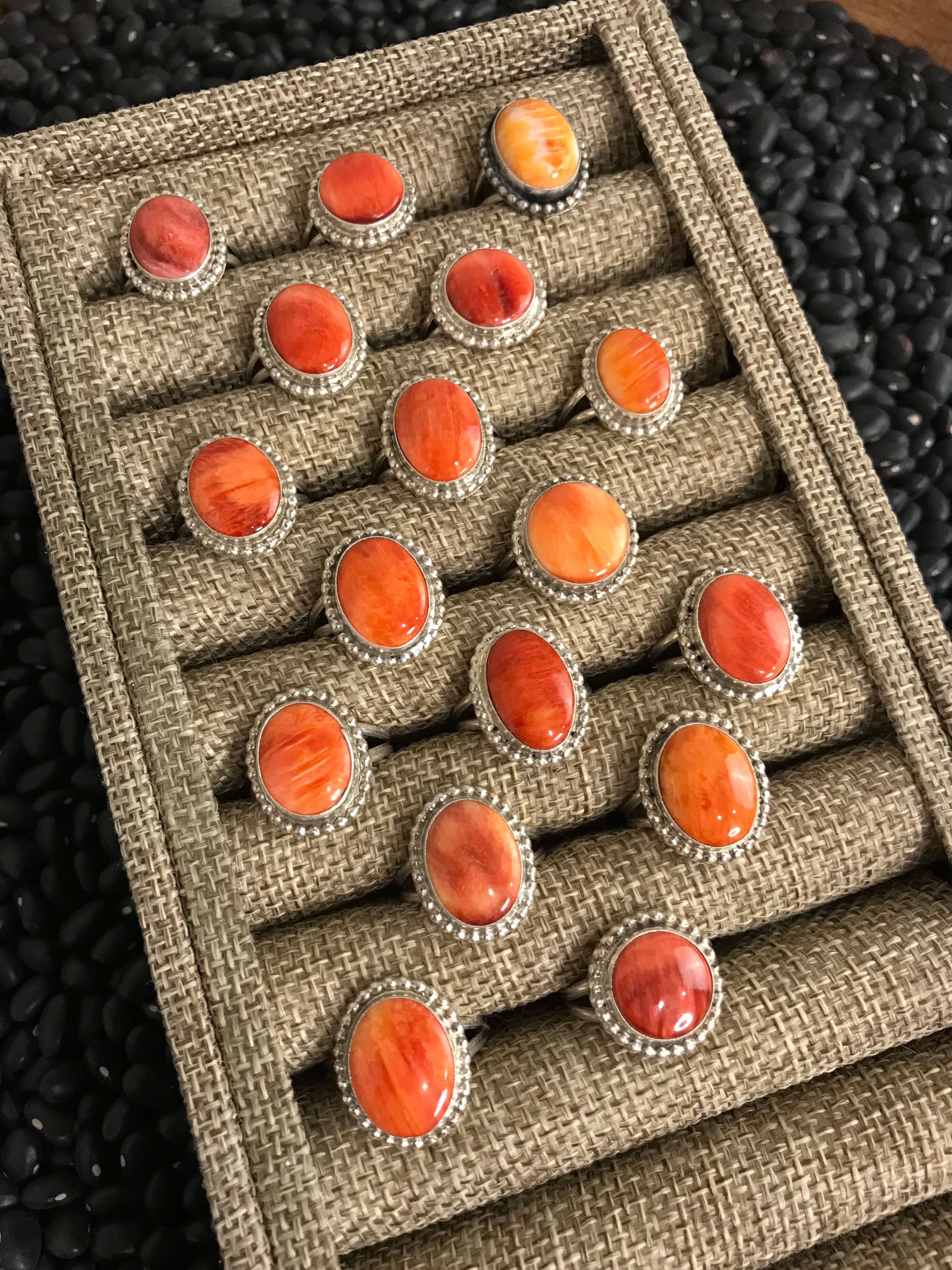 The Jacie Rings-Rings-Calli Co., Turquoise and Silver Jewelry, Native American Handmade, Zuni Tribe, Navajo Tribe, Brock Texas