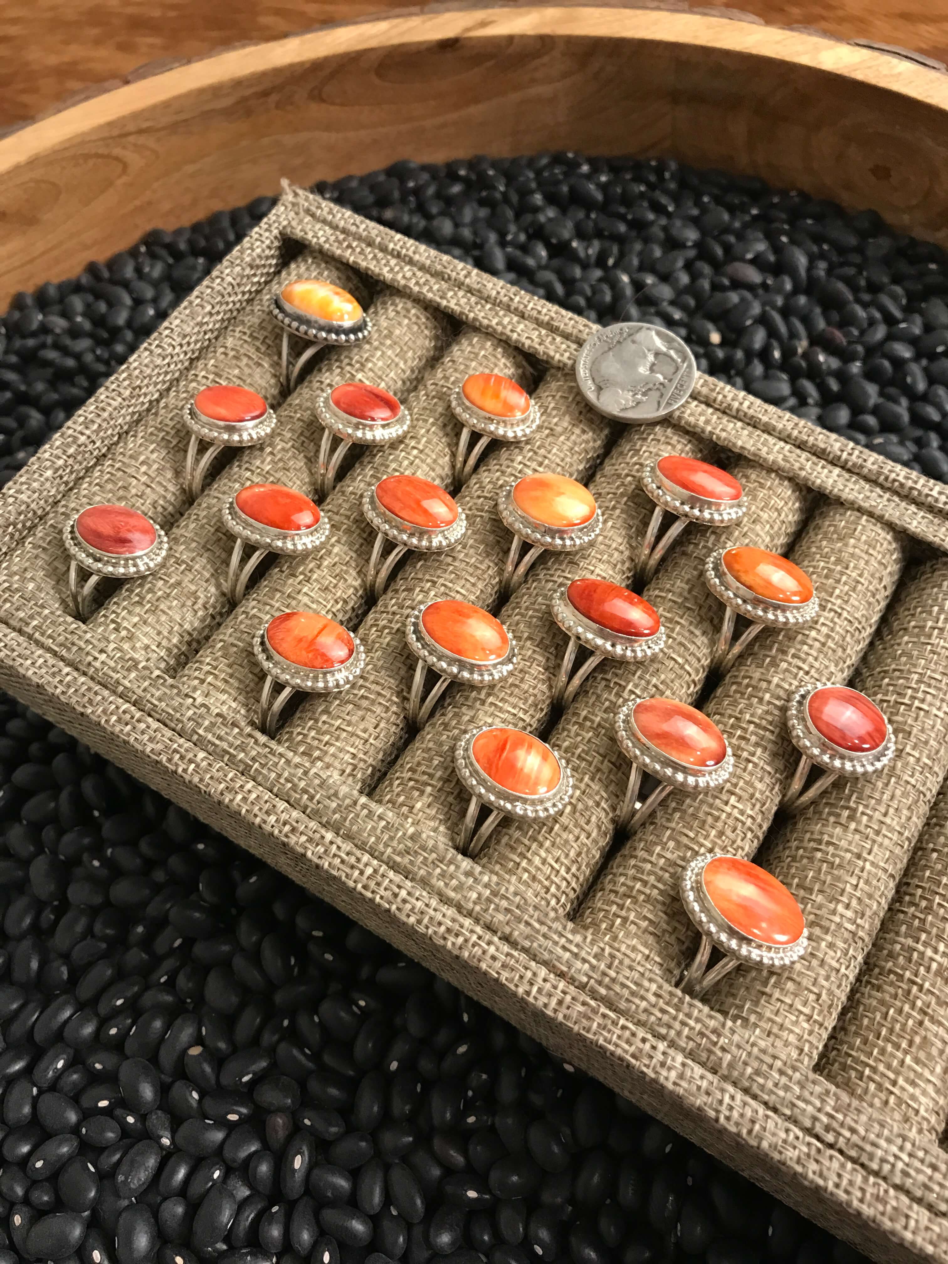 The Jacie Rings-Rings-Calli Co., Turquoise and Silver Jewelry, Native American Handmade, Zuni Tribe, Navajo Tribe, Brock Texas