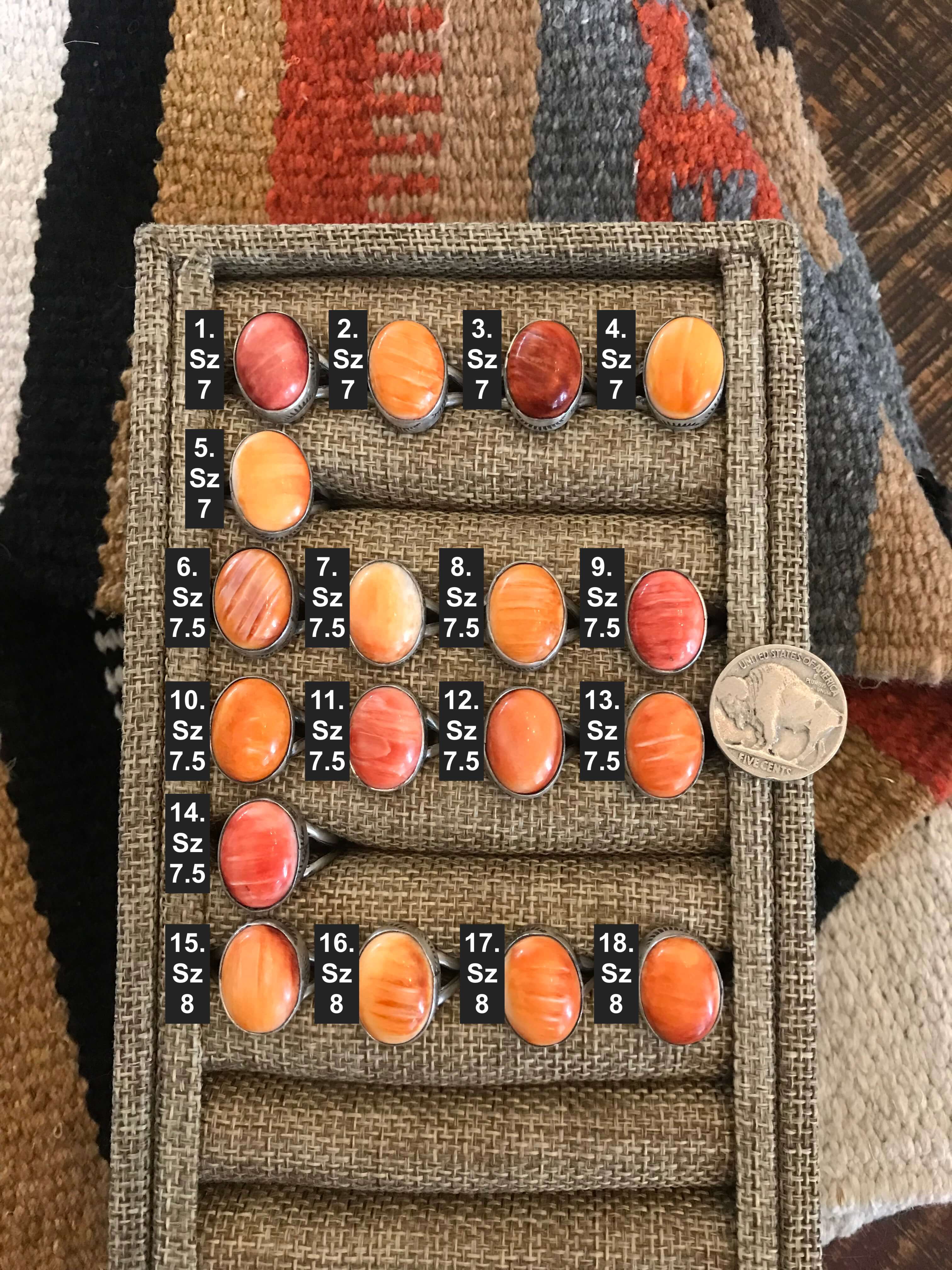 The Leyden Spiny Rings-Rings-Calli Co., Turquoise and Silver Jewelry, Native American Handmade, Zuni Tribe, Navajo Tribe, Brock Texas