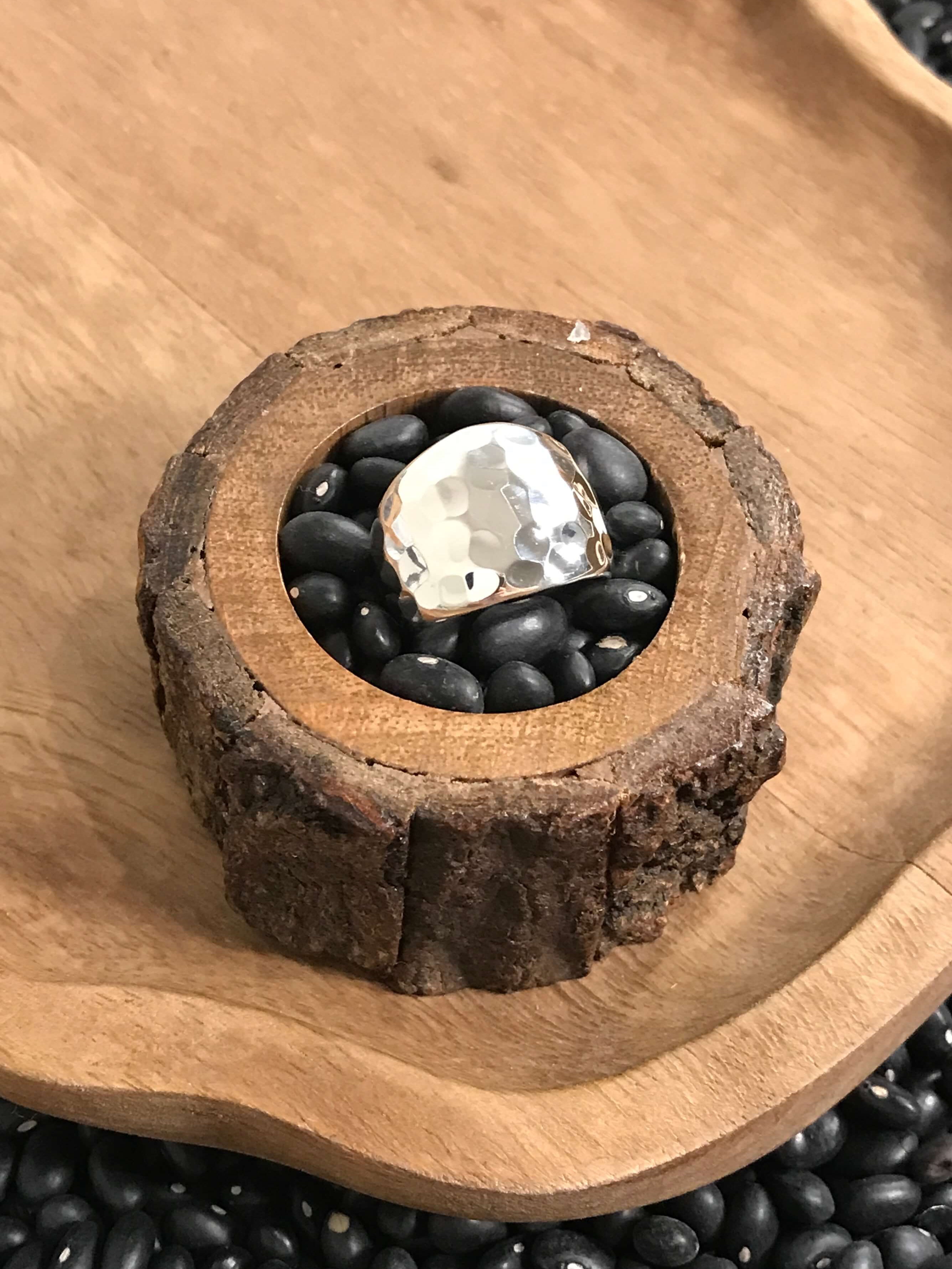 The Classic Hammered Ring-Rings-Calli Co., Turquoise and Silver Jewelry, Native American Handmade, Zuni Tribe, Navajo Tribe, Brock Texas