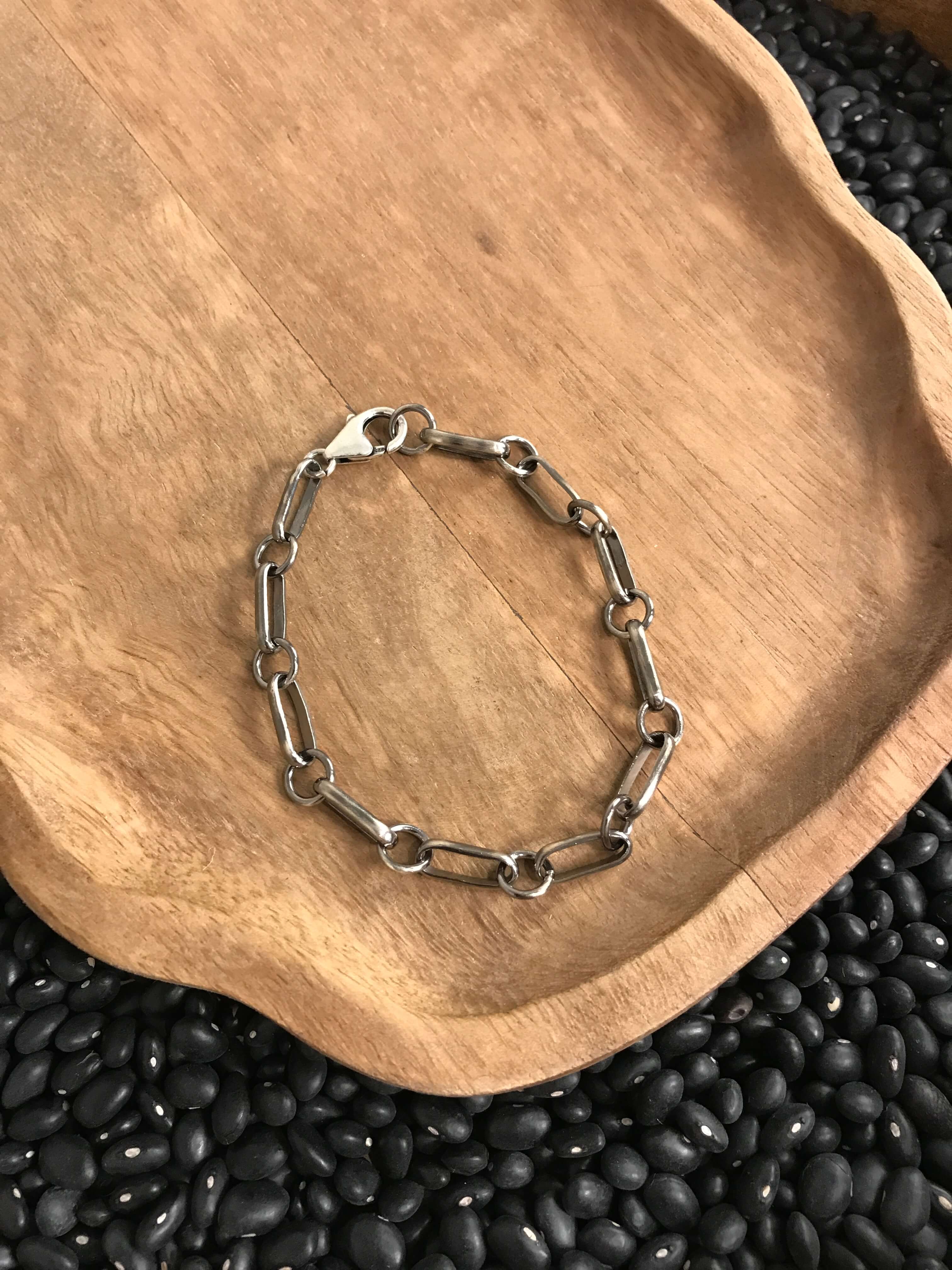 The Dot Dash Chain Bracelet-Bracelets & Cuffs-Calli Co., Turquoise and Silver Jewelry, Native American Handmade, Zuni Tribe, Navajo Tribe, Brock Texas