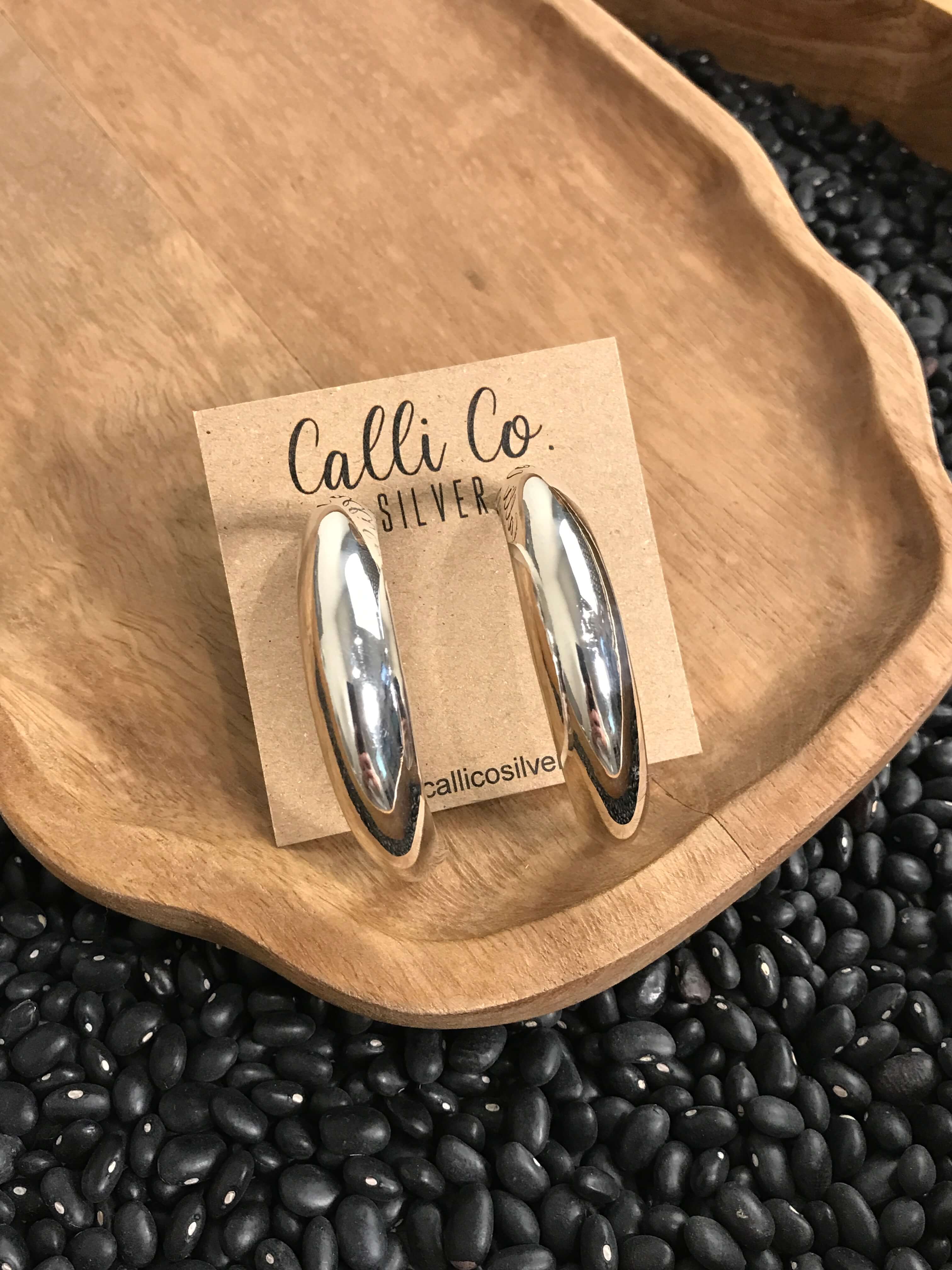 The Wray Hoop Earrings-Earrings-Calli Co., Turquoise and Silver Jewelry, Native American Handmade, Zuni Tribe, Navajo Tribe, Brock Texas