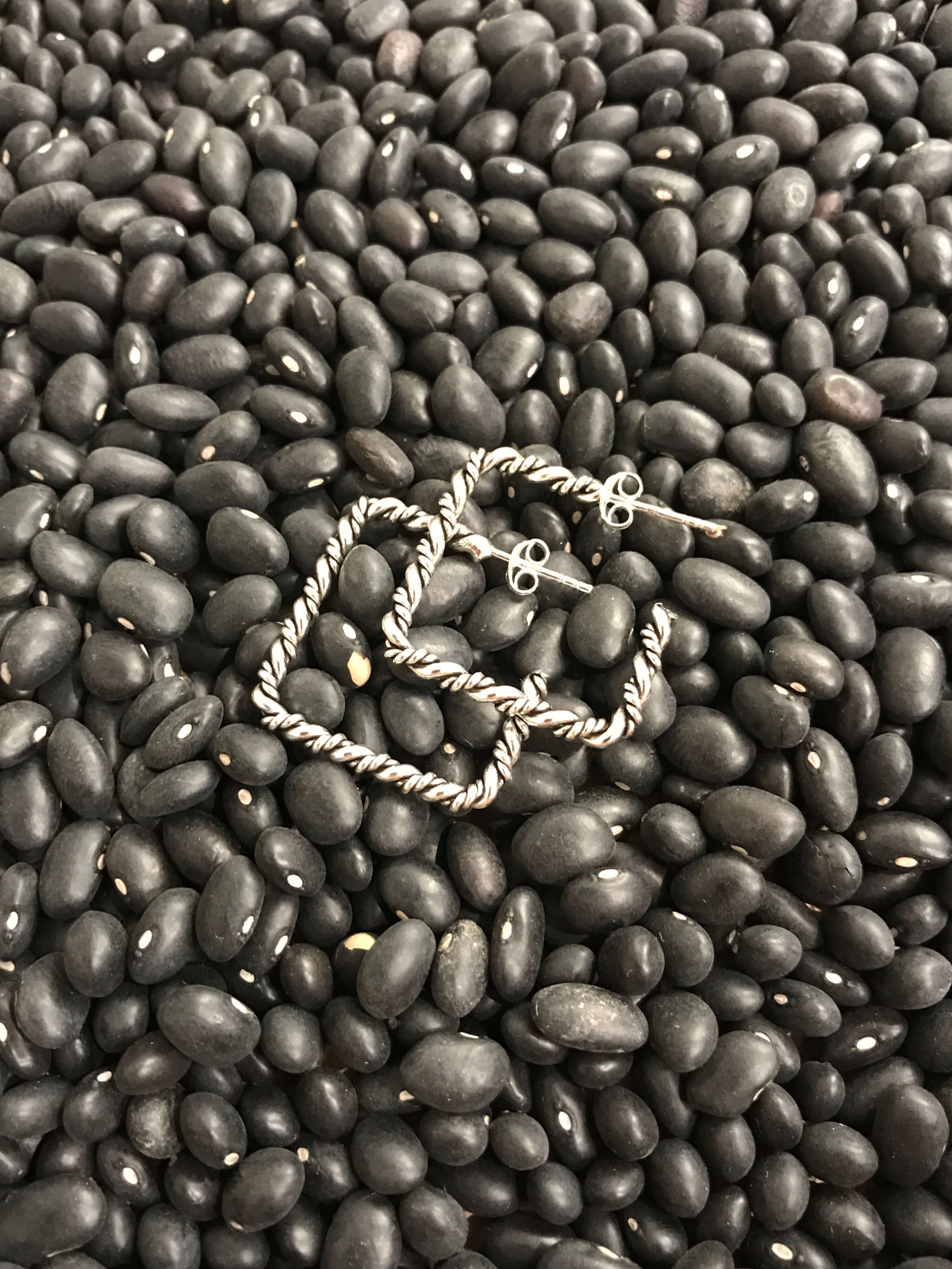 The Aidan Square Hoops-Earrings-Calli Co., Turquoise and Silver Jewelry, Native American Handmade, Zuni Tribe, Navajo Tribe, Brock Texas