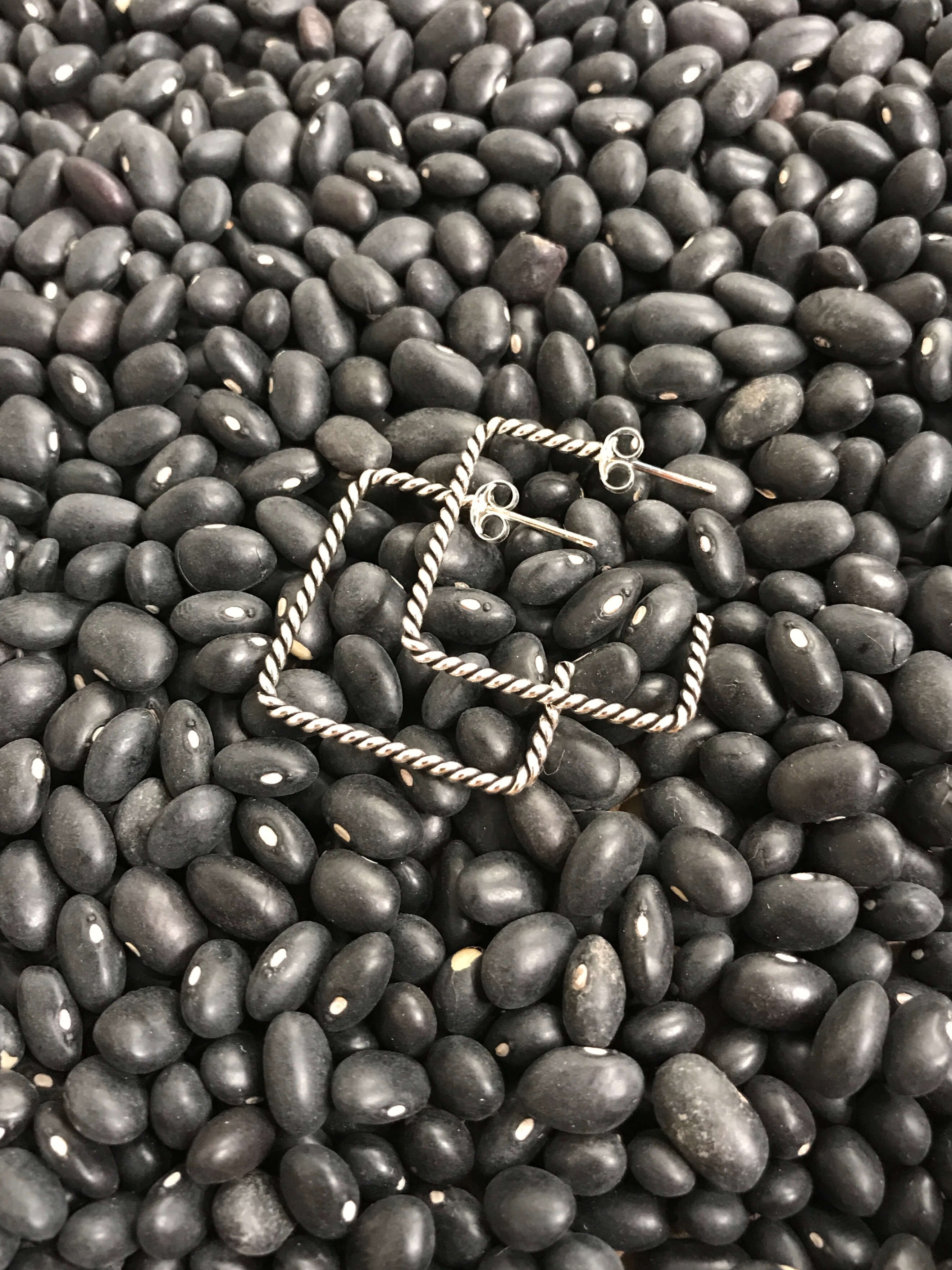 The Ashton Square Hoops-Earrings-Calli Co., Turquoise and Silver Jewelry, Native American Handmade, Zuni Tribe, Navajo Tribe, Brock Texas