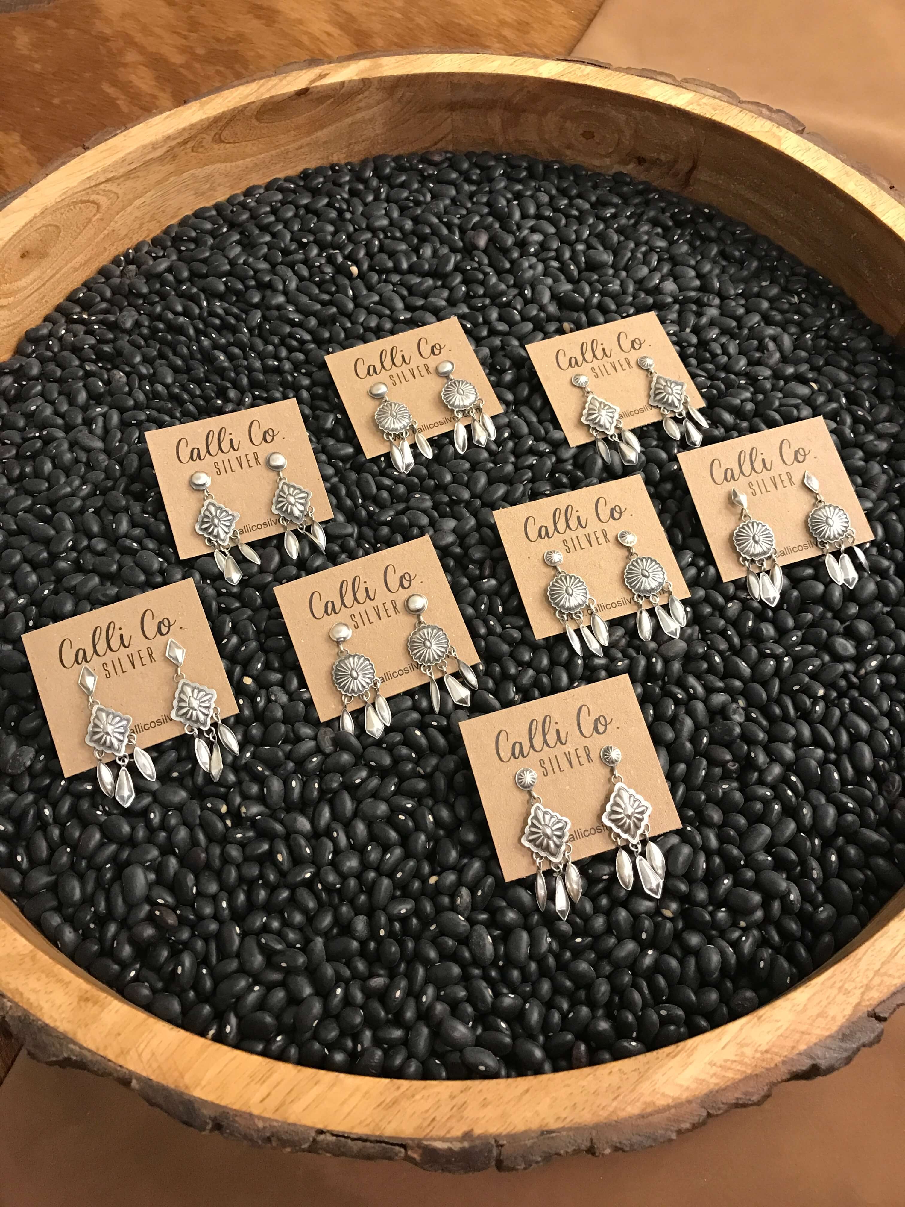 The Dreamcatcher Earrings-Earrings-Calli Co., Turquoise and Silver Jewelry, Native American Handmade, Zuni Tribe, Navajo Tribe, Brock Texas