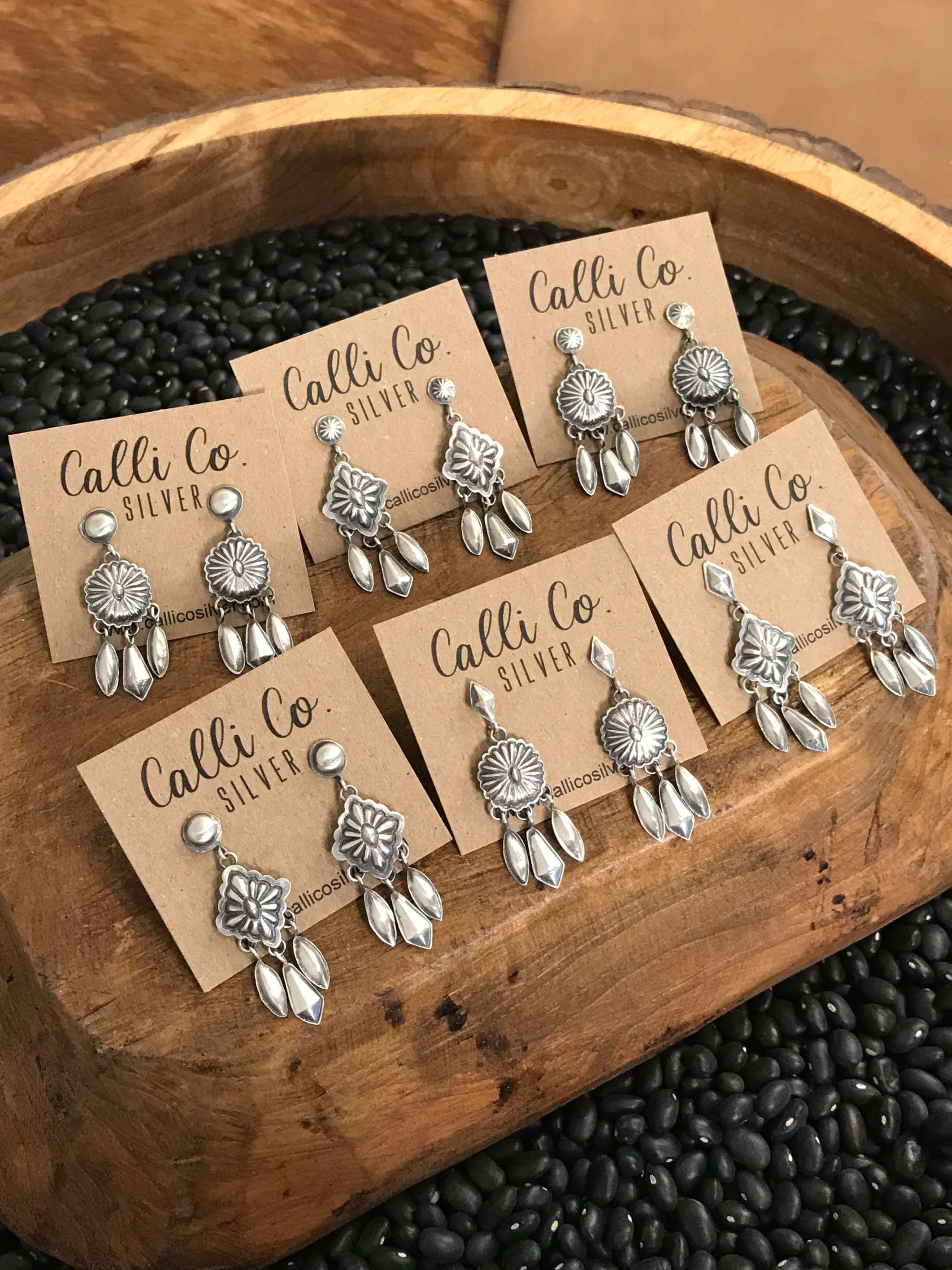 The Dreamcatcher Earrings-Earrings-Calli Co., Turquoise and Silver Jewelry, Native American Handmade, Zuni Tribe, Navajo Tribe, Brock Texas