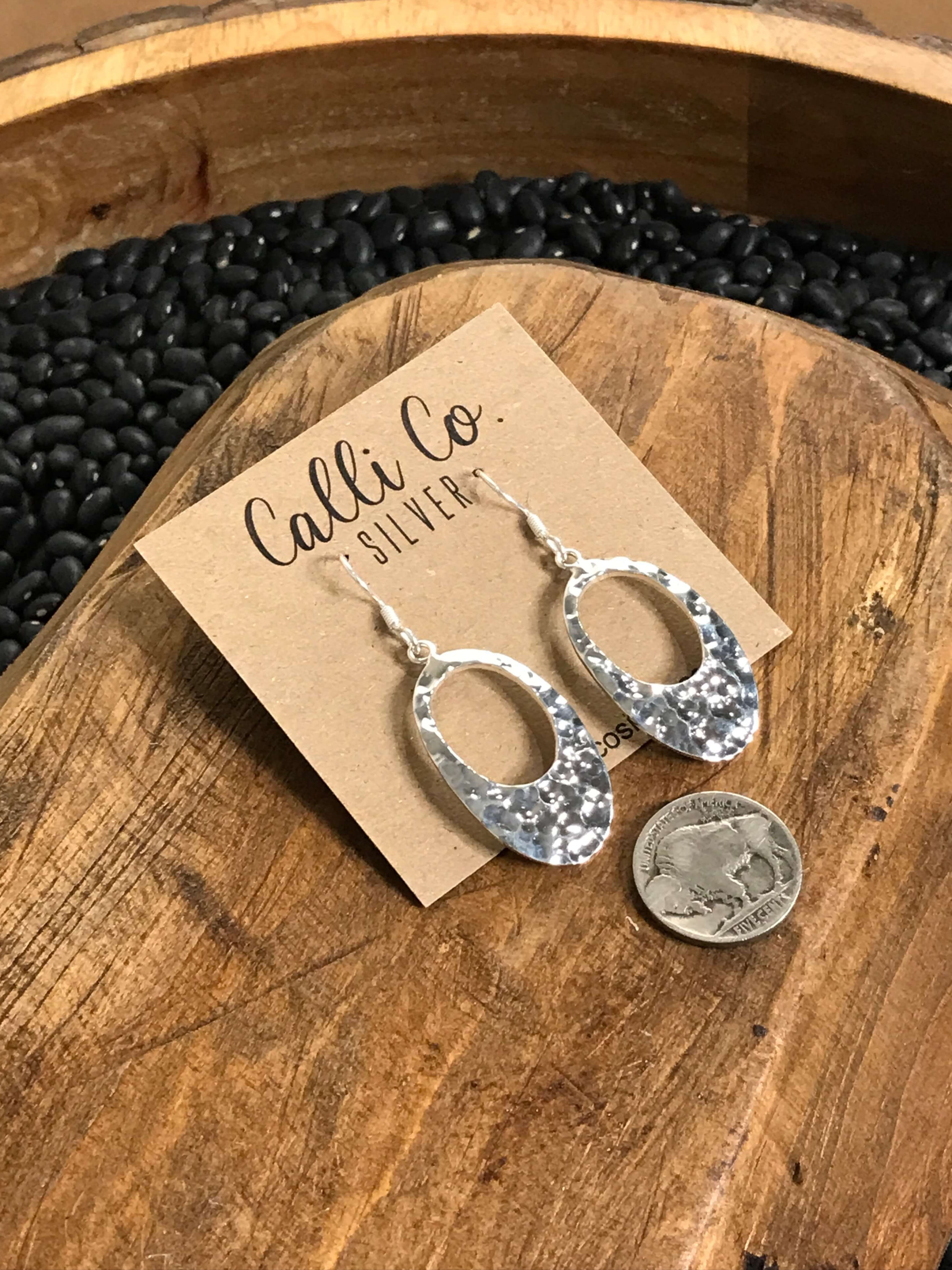 The Highland Earrings-Earrings-Calli Co., Turquoise and Silver Jewelry, Native American Handmade, Zuni Tribe, Navajo Tribe, Brock Texas