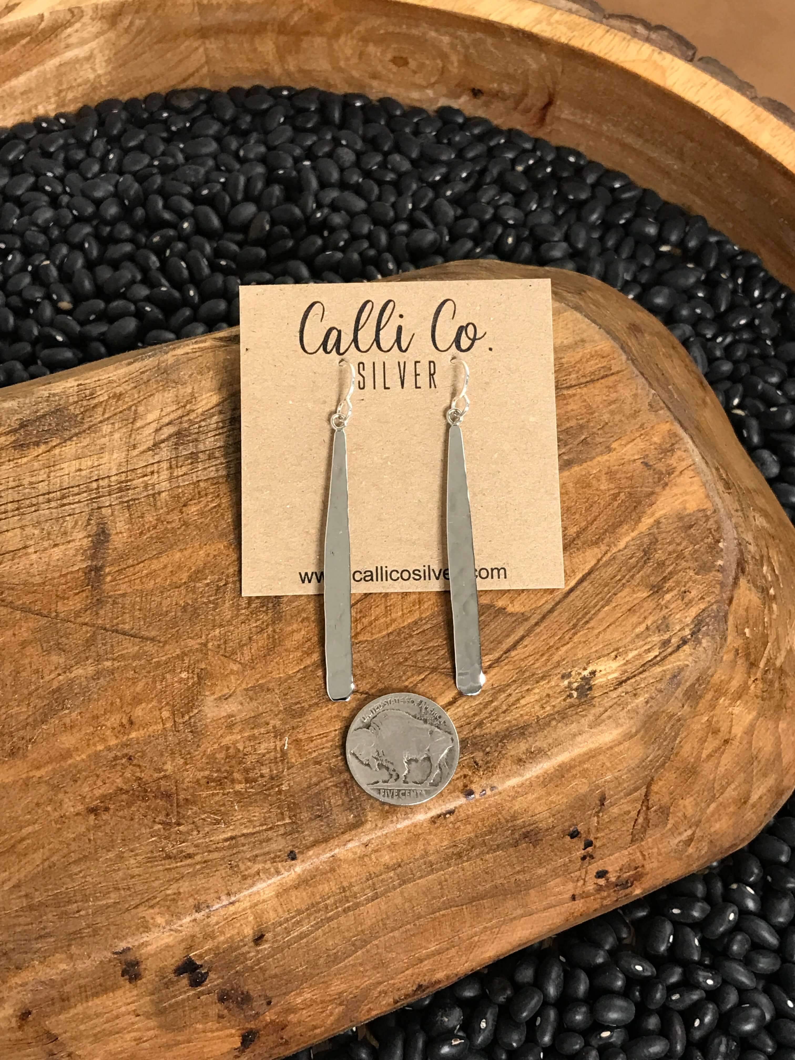 The Bradford Earrings-Earrings-Calli Co., Turquoise and Silver Jewelry, Native American Handmade, Zuni Tribe, Navajo Tribe, Brock Texas