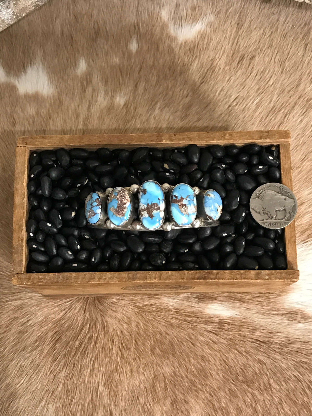 The Sadler Cuff, 1-Bracelets & Cuffs-Calli Co., Turquoise and Silver Jewelry, Native American Handmade, Zuni Tribe, Navajo Tribe, Brock Texas